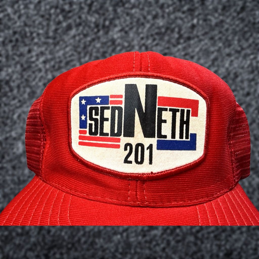 Vintage Vintage Reynolds Cap Red Trucker Snapback USA made Sedneth 201 Size ONE SIZE - 1 Thumbnail