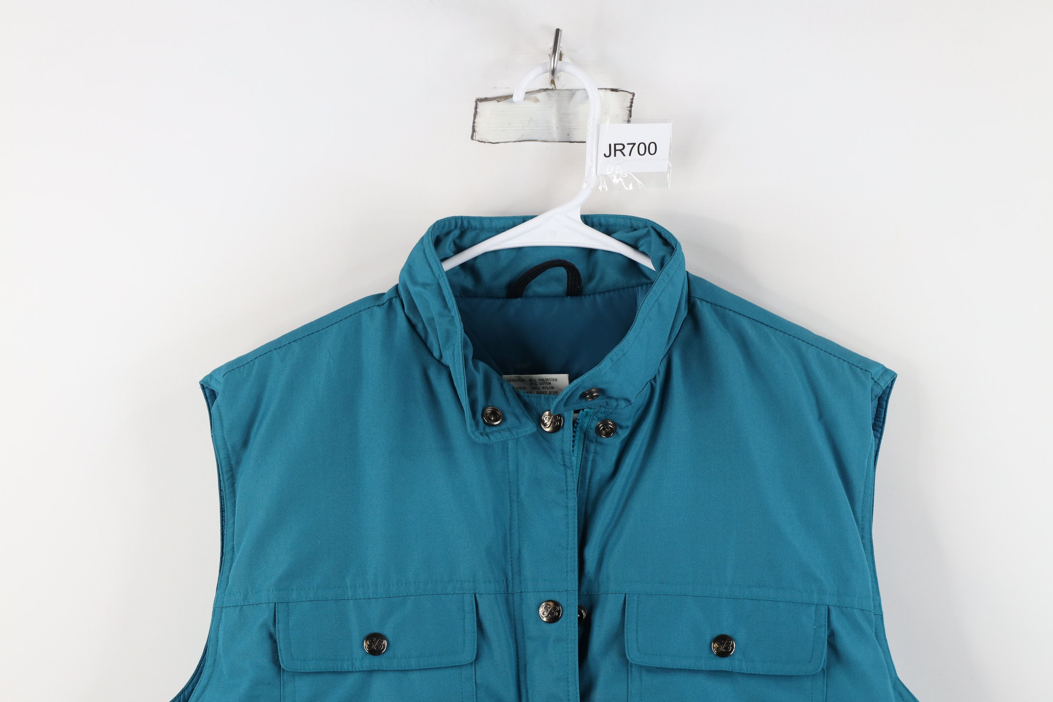 Eddie Bauer Vintage 90s Eddie Bauer Goose Down Puffer Vest Jacket Teal Size L / US 10 / IT 46 - 2 Thumbnail