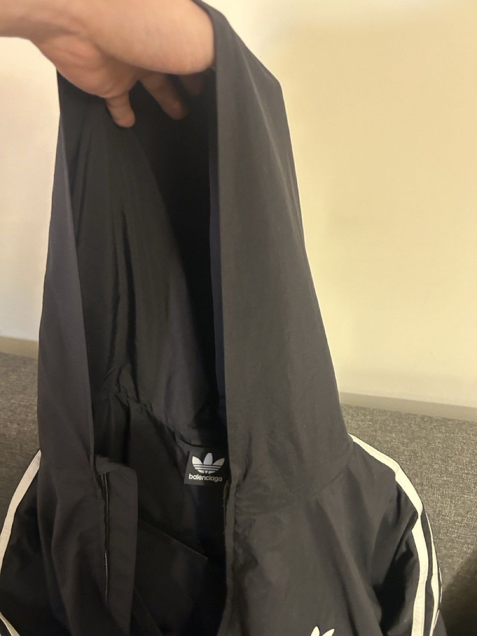 Adidas × Balenciaga Balenciaga x adidas Track Jacket – Black (Oversized) Size 40L - 7 Thumbnail