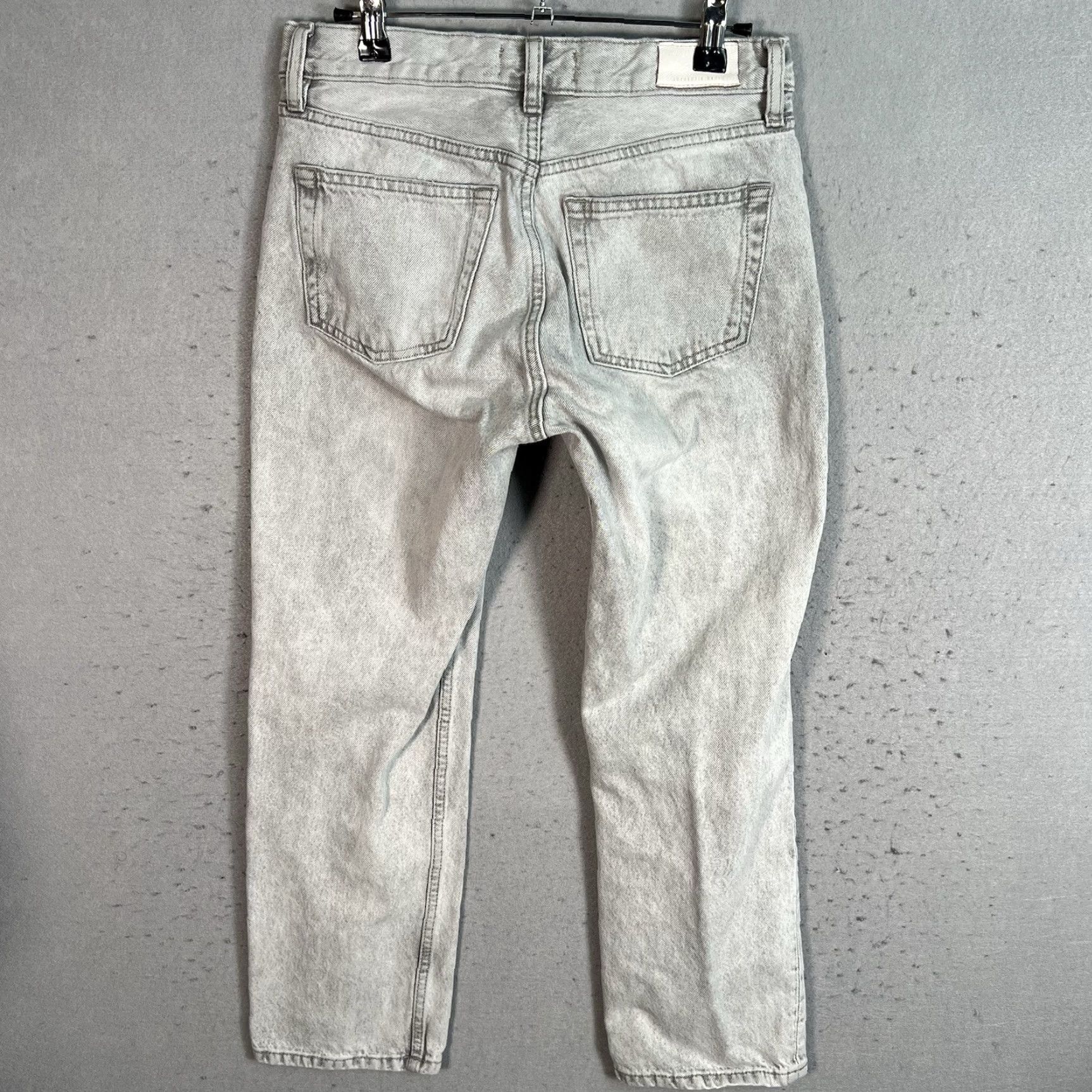 Mango VINTAGE Mango Denim Jeans Womens Size 4 Gray Light Wash Straight Leg Distressed Size 27" / US 4 / IT 40 - 7 Thumbnail