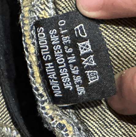 Japanese Brand × No Faith Studios No Faith Studios Heavy Wave Denim Size US 32 / EU 48 - 8 Thumbnail