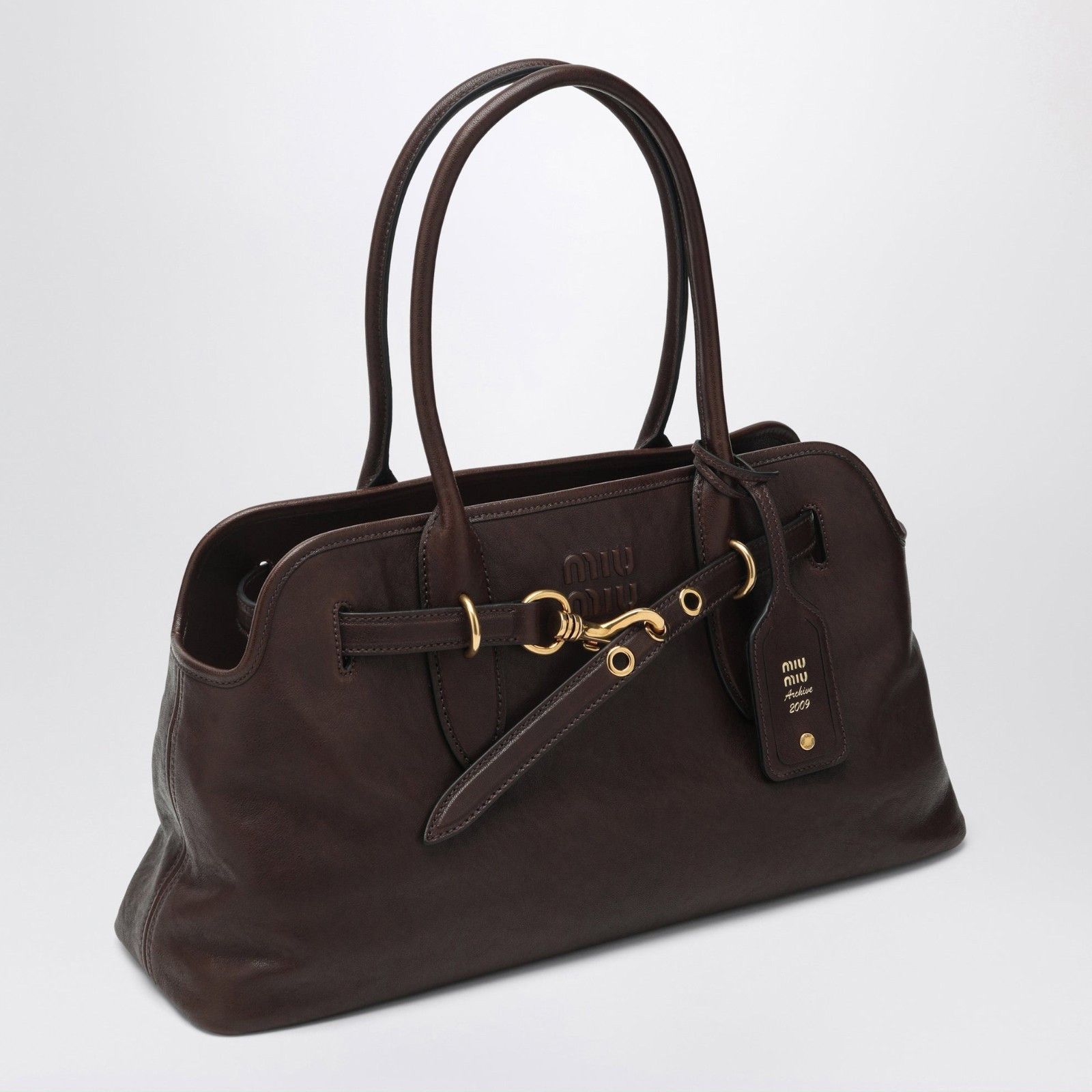 Miu Miu MIU MIU Aventure Large Briarwood Nappa Leather Handbag New & Size ONE SIZE - 2 Thumbnail
