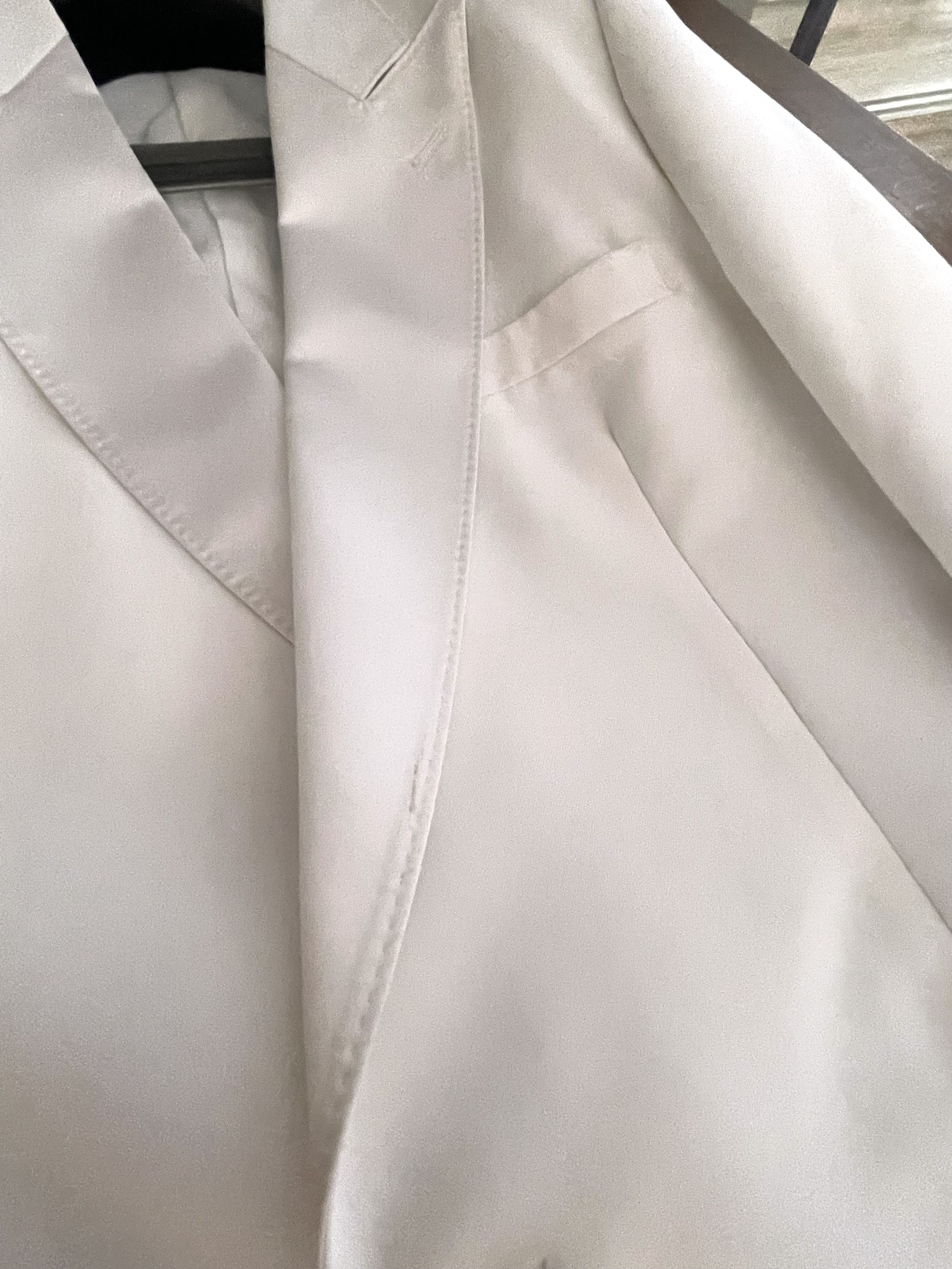 Vintage IVORY GRAIN DE POUDRE LE SMOKING TUXEDO JACKET Size 48R - 8 Thumbnail