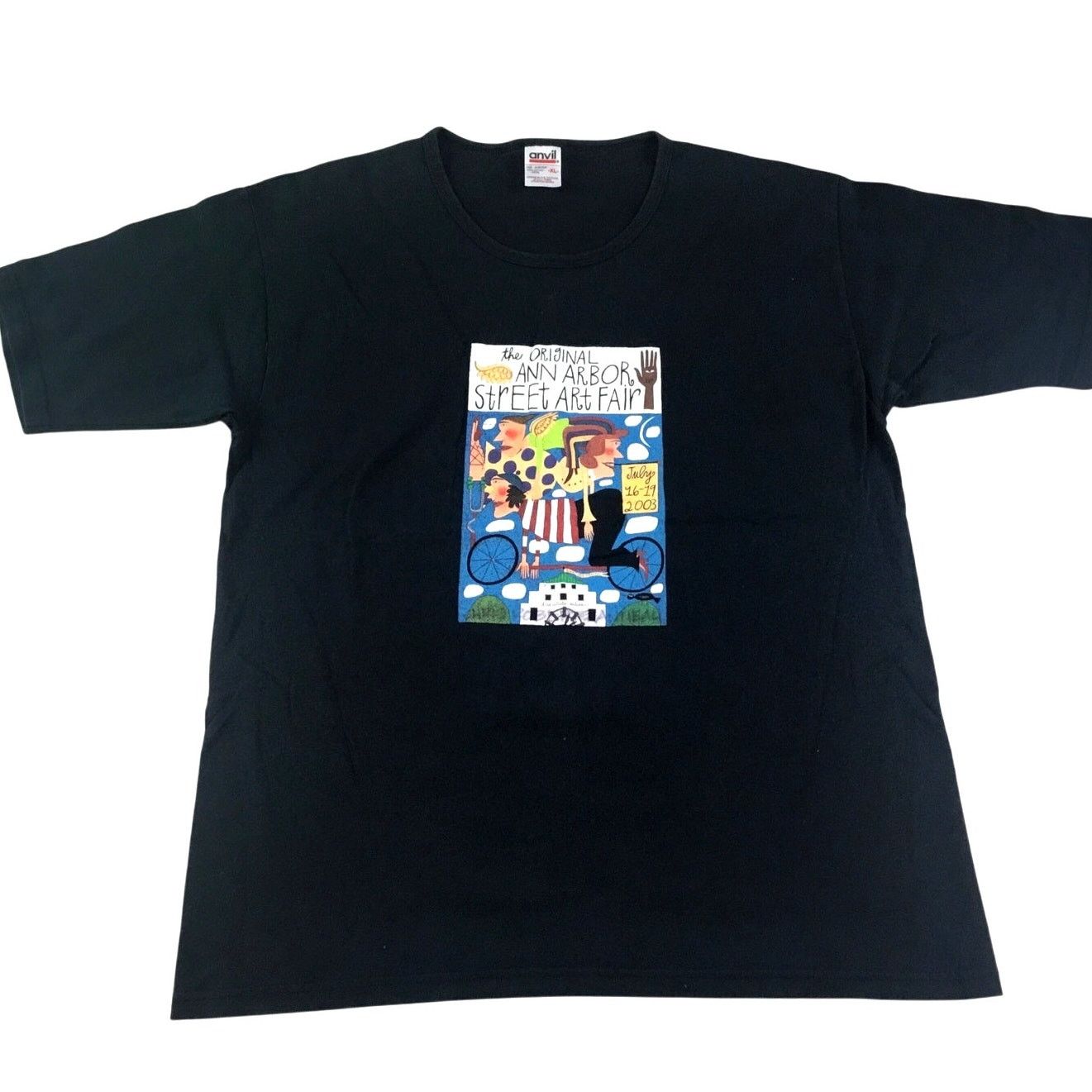 Anvil Ann Arbor Street Fair Original July 2003 T-Shirt Size XLarge Size XL / US 12-14 / IT 48-50 - 1 Thumbnail