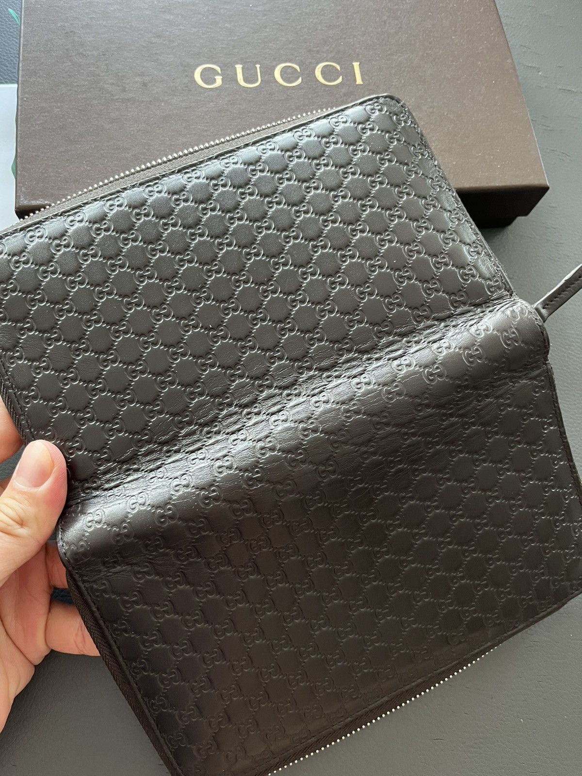 Gucci $2k Gucci GG Monogram Wallet Long Zip Brand New Size ONE SIZE - 9 Thumbnail