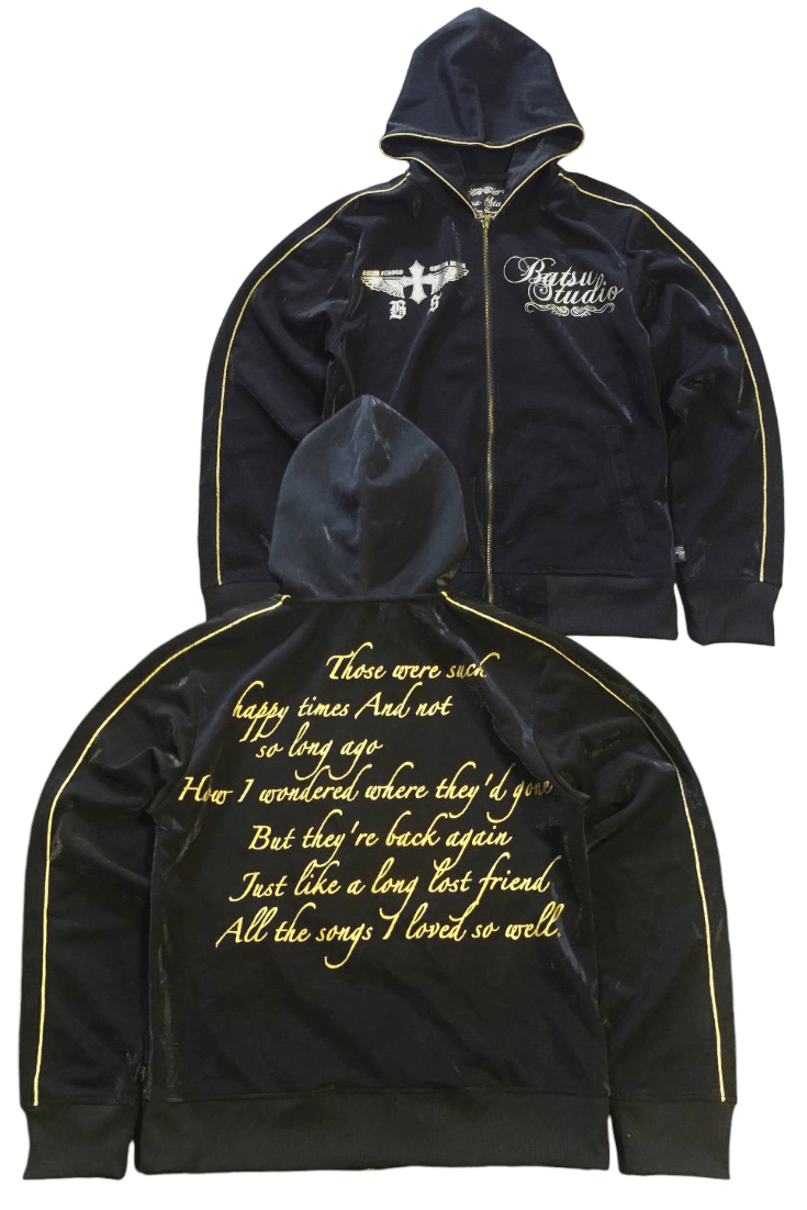 Japanese Brand BATSU STUDIO POEM ZIP HOODIE Size US M / EU 48-50 / 2 - 1 Thumbnail