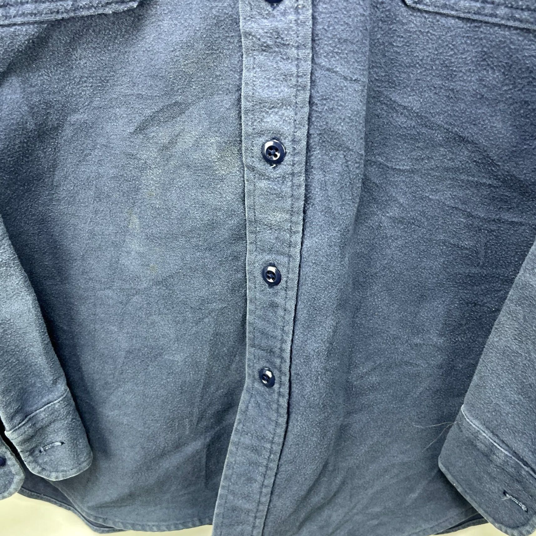 Vintage VINTAGE Woolrich Shirt 90s Button-Up Long Sleeve Blue M Adults Mens Large Size US M / EU 48-50 / 2 - 5 Thumbnail