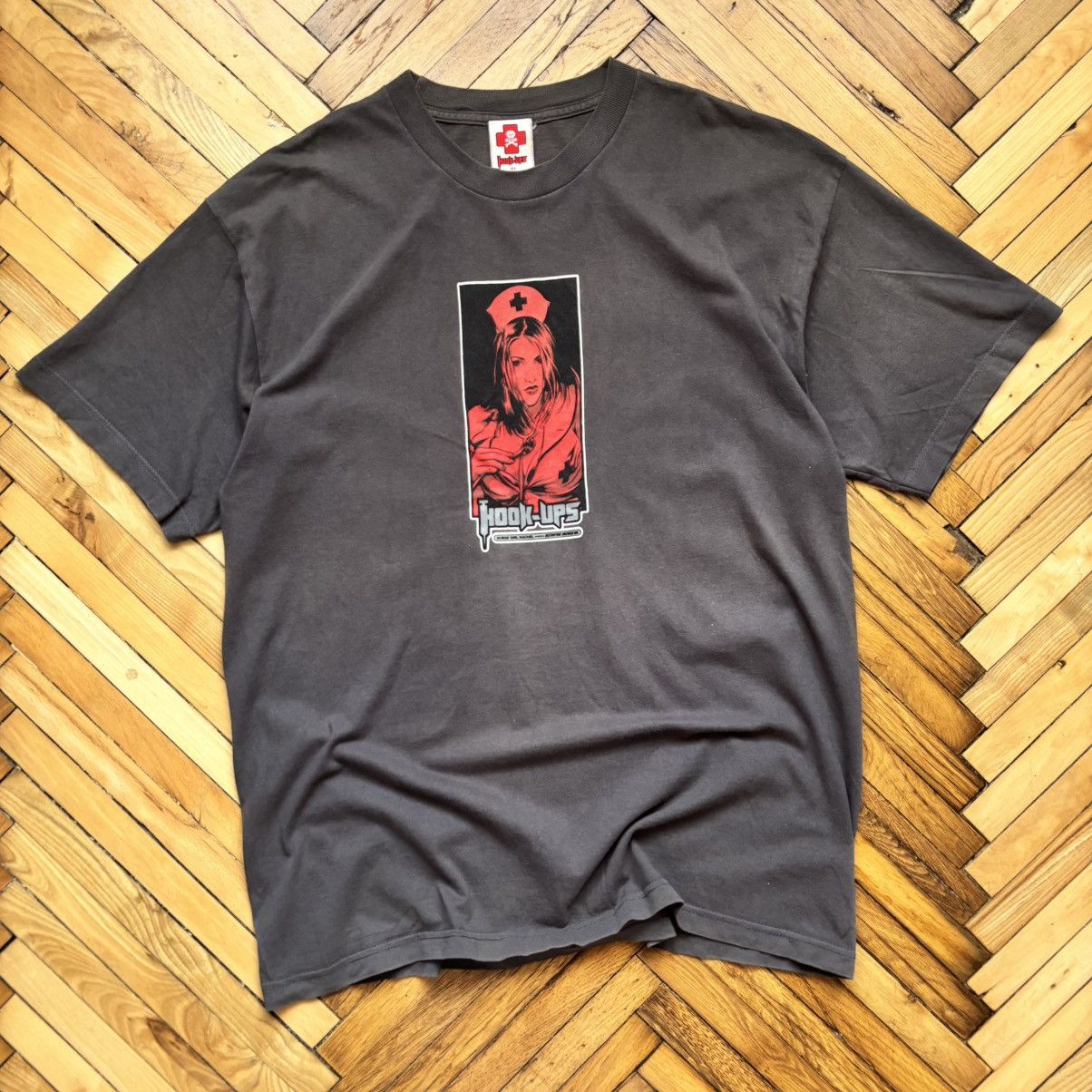 Hook-Ups × Hysteric Glamour × Vintage Vintage 90’s Hook-Ups T-shirt Size US XL / EU 56 / 4 - 1 Thumbnail