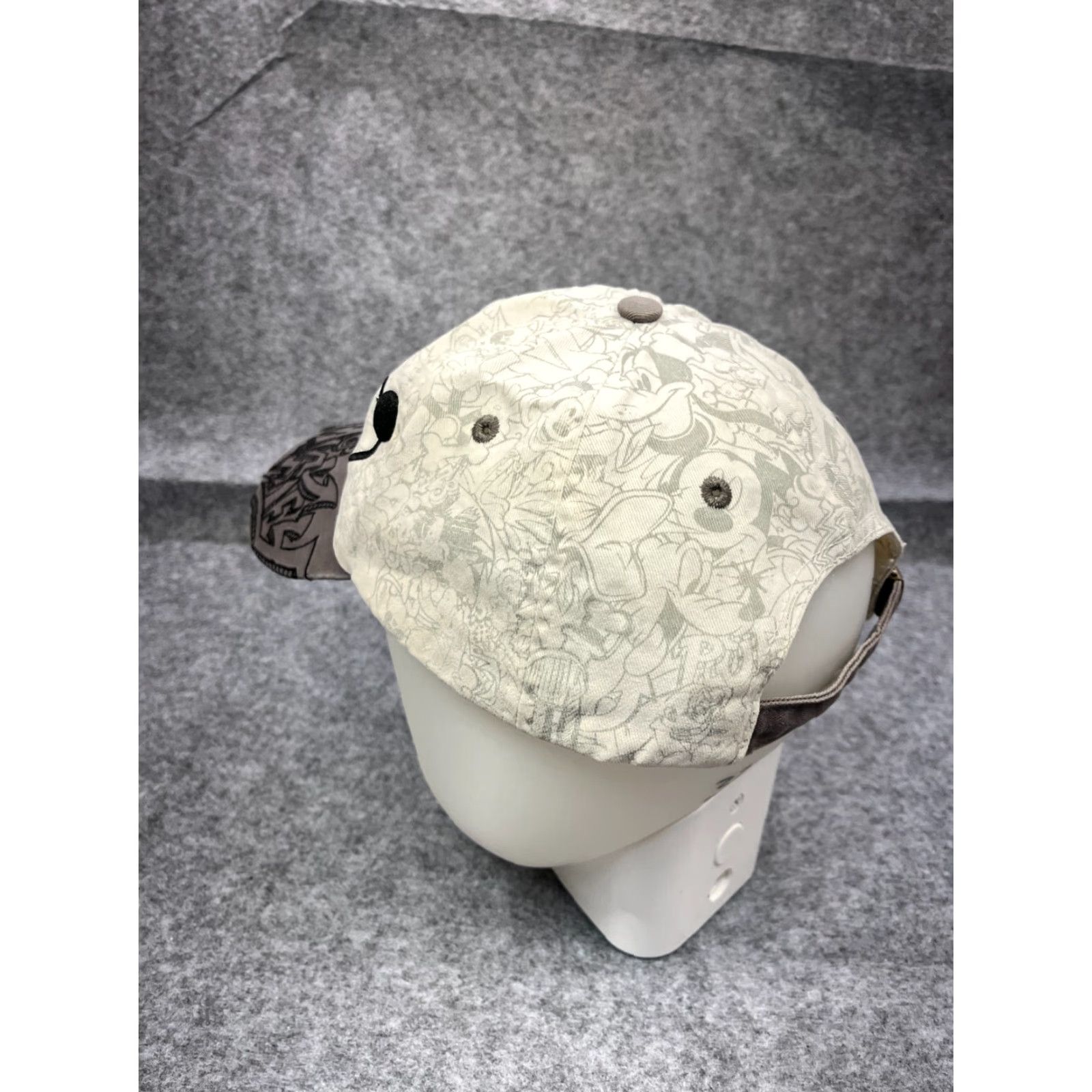 Disney VINTAGE Disney Walt Disney World Mickey Mouse Hat Cap Strap Back Adult White Cotton Graffiti Baseball Cap Unisex Size ONE SIZE - 5 Thumbnail
