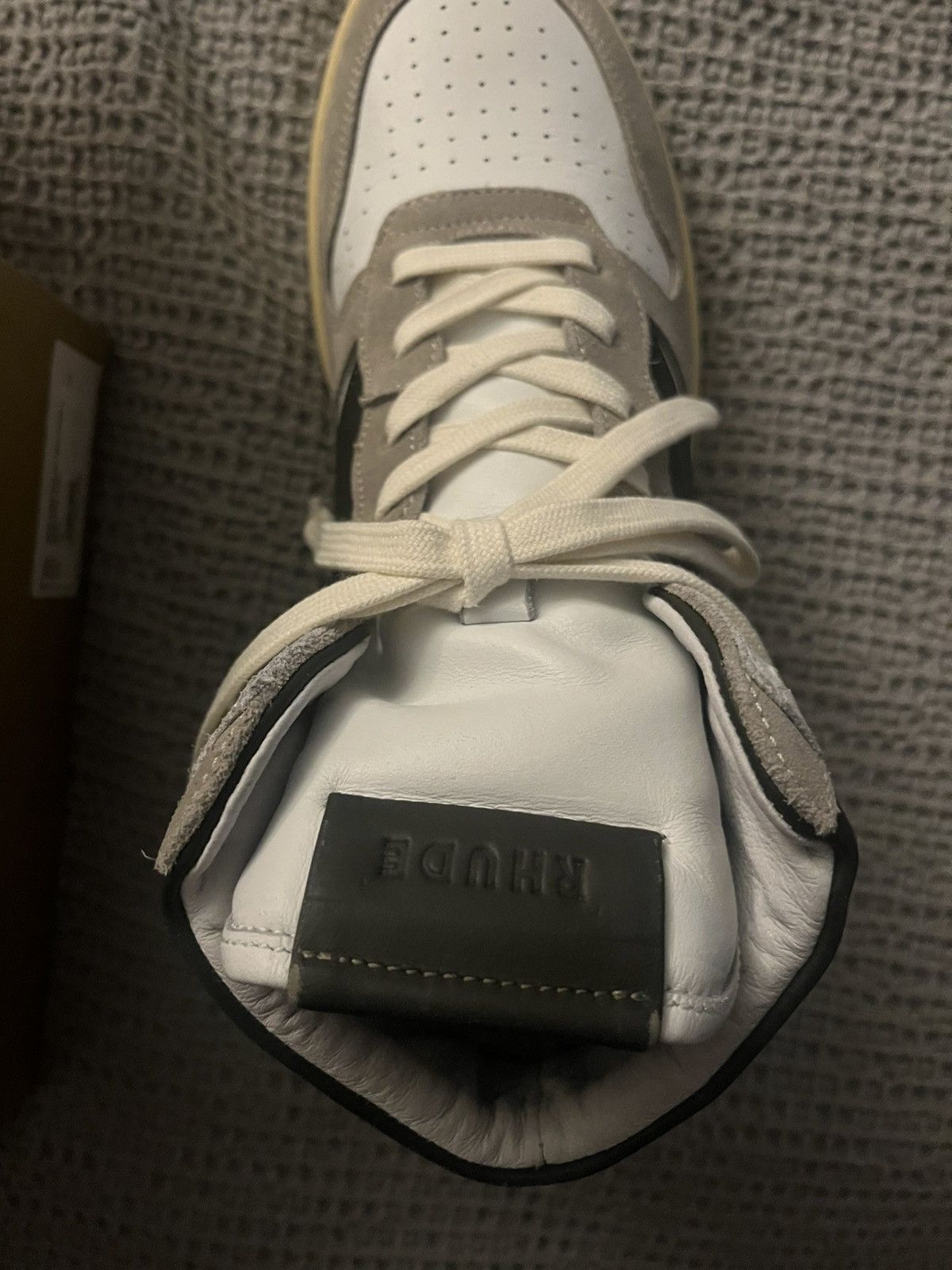 Rhude Rhecess Hi-Top Sneakers in Olive/Cream/White (Sz 10) Size US 10 / EU 43 - 12 Thumbnail