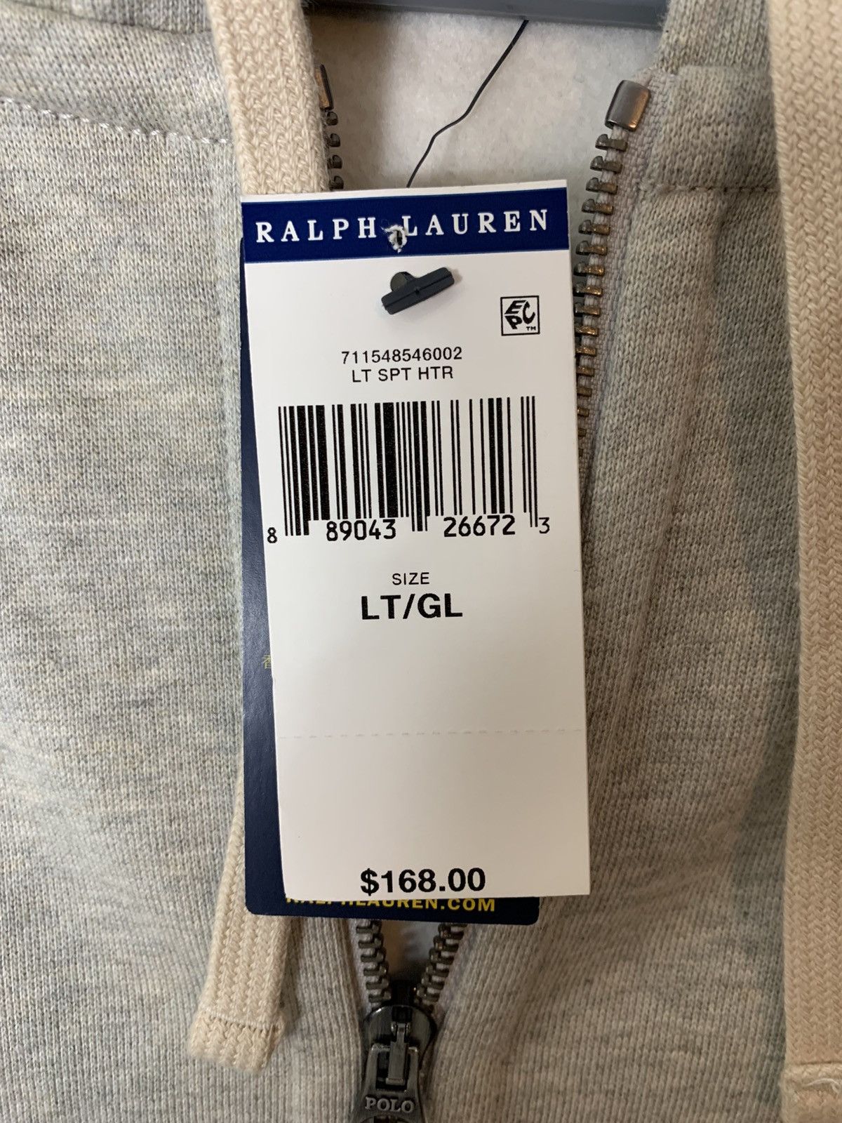 Polo Ralph Lauren Polo Ralph Lauren Heather Gray Fleece Full Zip Up Men sz LT Size US L / EU 52-54 / 3 - 4 Thumbnail