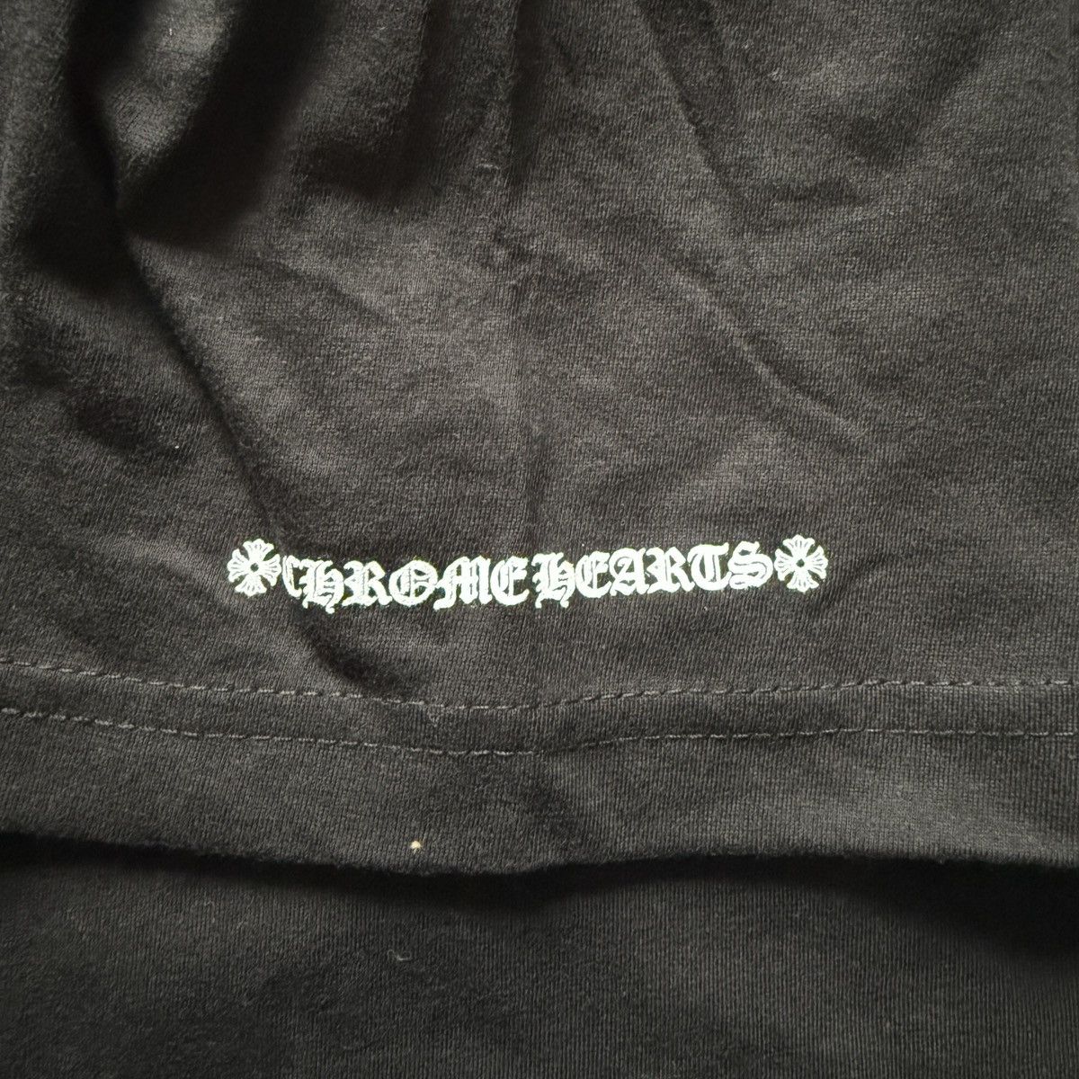 Chrome Hearts Chrome Hearts White Print Black Neck Logo Tee Size US XL / EU 56 / 4 - 4 Thumbnail