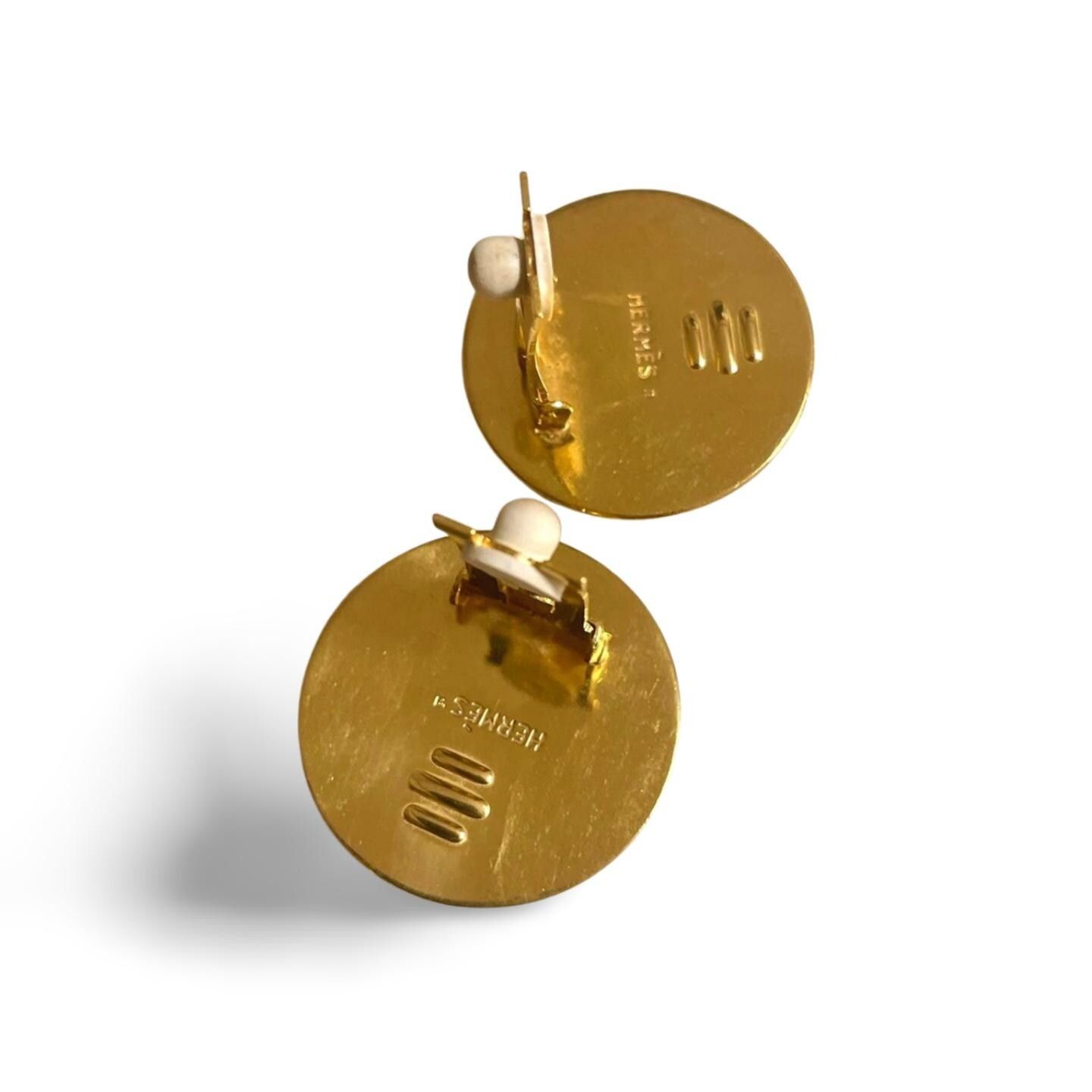 Hermes Vintage Hermes round enamel earrings, squirrel Size ONE SIZE - 6 Thumbnail