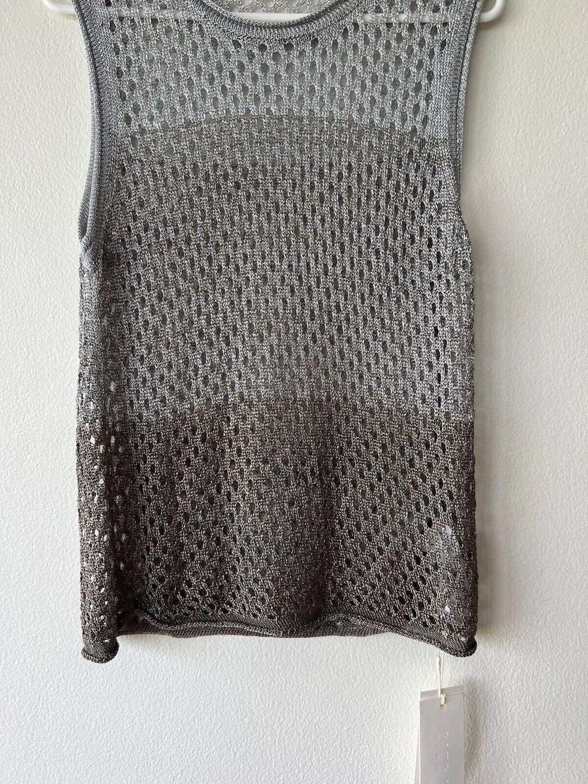 Dion Lee New dion lee top singlet tee metallic mesh tank silver large Size L / US 10 / IT 46 - 3 Thumbnail