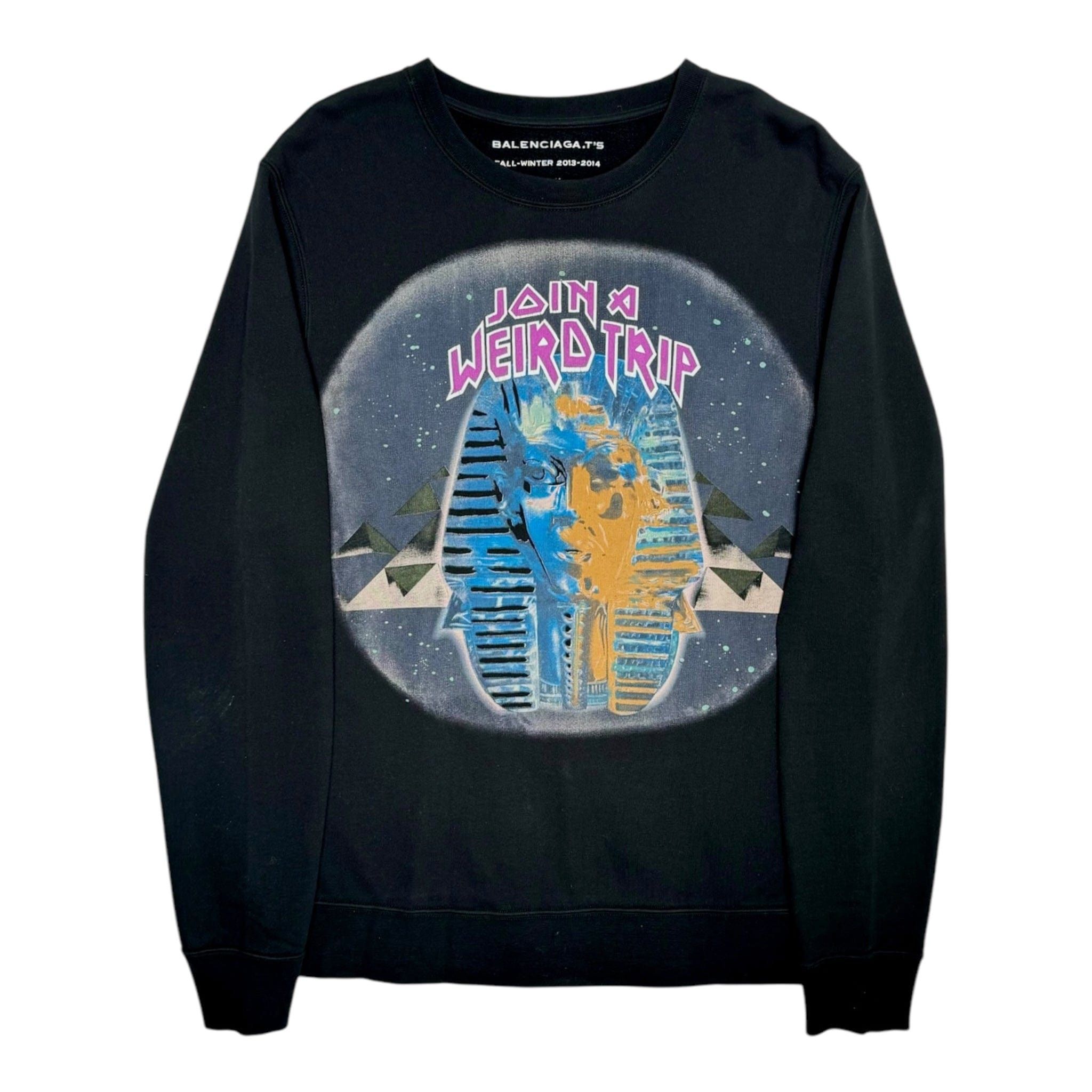 Balenciaga AW13 Egpytofunk Sphinx Crewneck Black Size US M / EU 48-50 / 2 - 1 Thumbnail