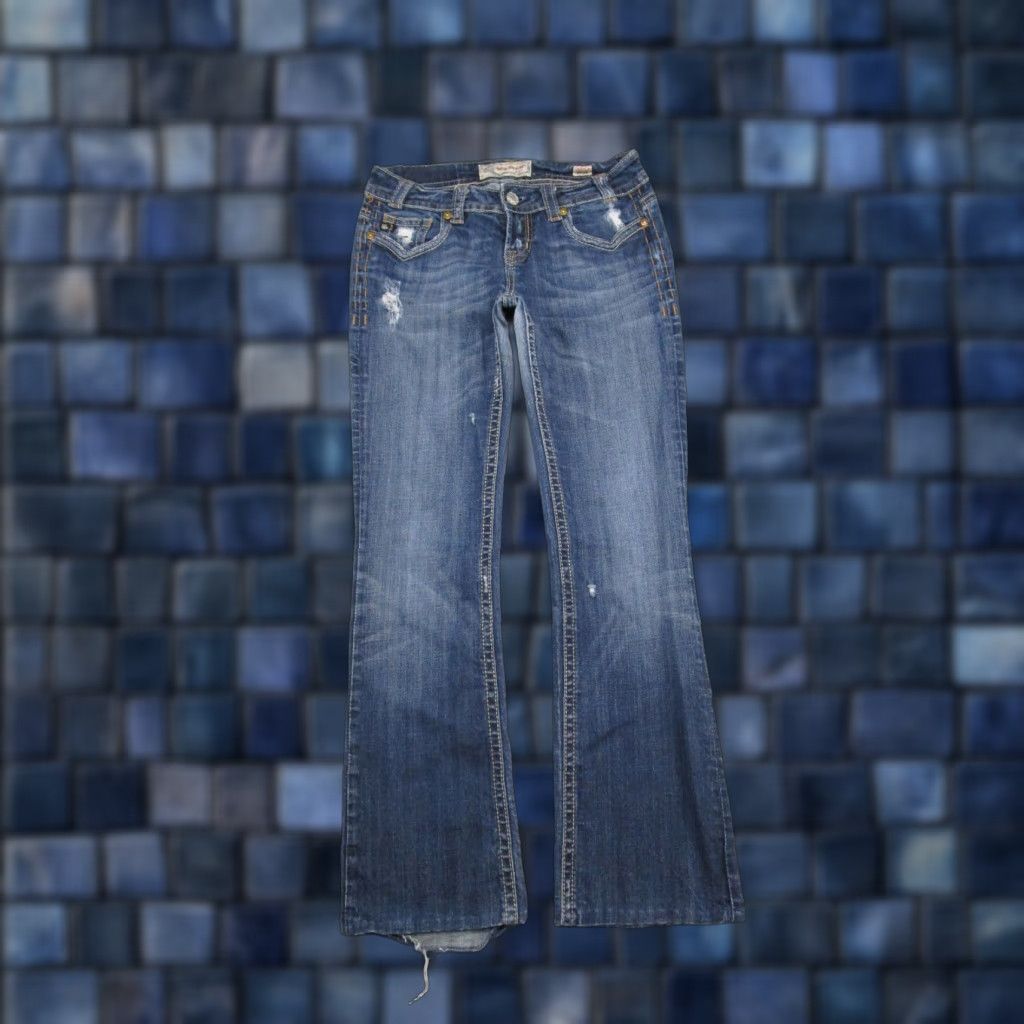 Denime Mek DNM Denim Jeans Bootcut 28x34 Women Blue 5-Pocket Stretch Read Size 28" / US 6 / IT 42 - 1 Thumbnail