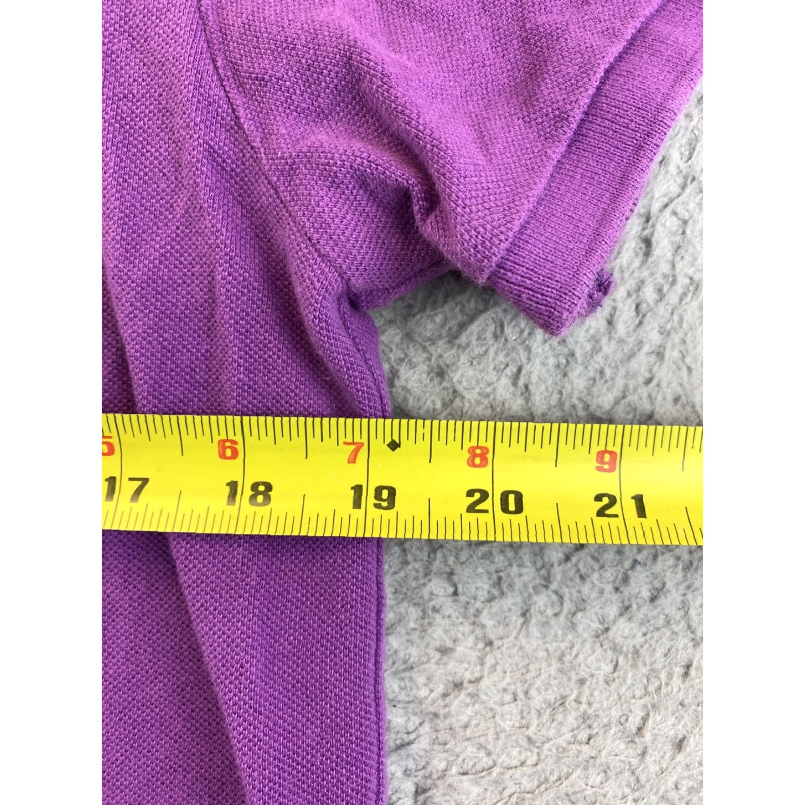 Ralph Lauren Ralph Lauren Polo Shirt Adult Large Pony Pima Rugby Casual Mens /90-26 Cotton 100% Solid Purple Short Sleeve Collared Button Logo Regular Fit Polo Size US L / EU 52-54 / 3 - 5 Thumbnail