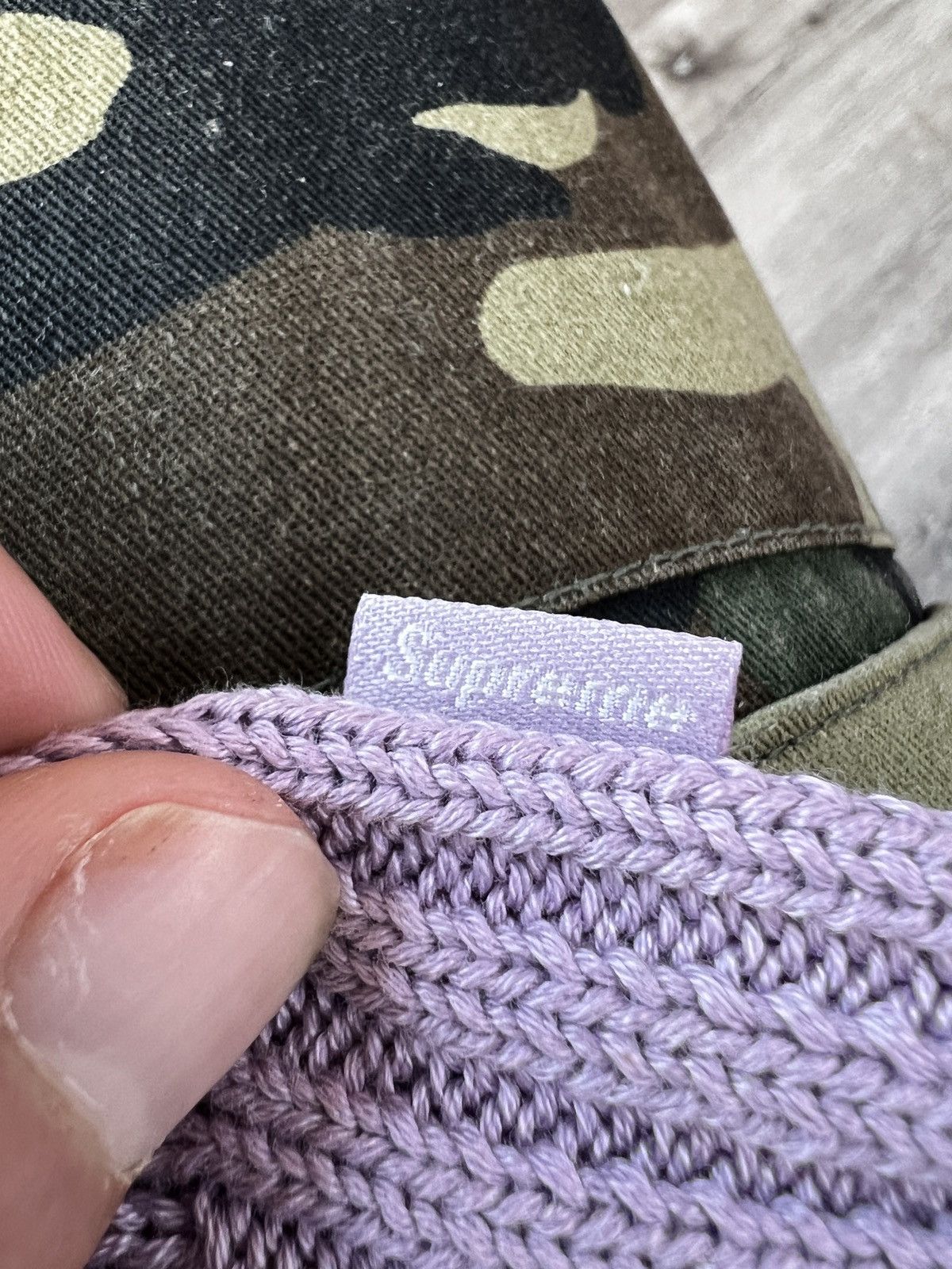 Supreme Supreme "Back Logo Sweater" Purple Size US L / EU 52-54 / 3 - 4 Thumbnail