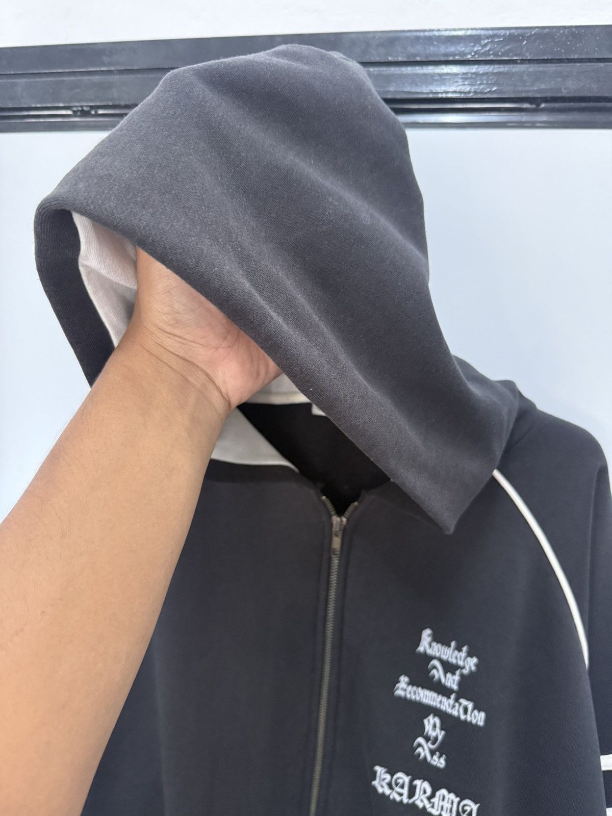 If Six Was Nine 🔥 Japan Streetwear Karma Gothic Sweat Hoodie - L Size US L / EU 52-54 / 3 - 6 Thumbnail
