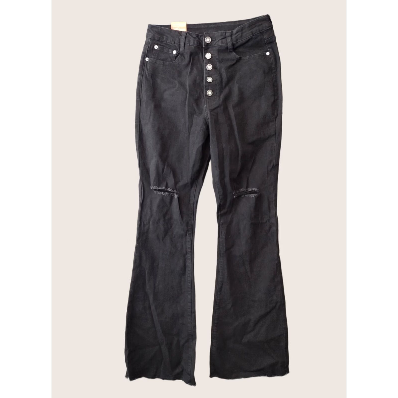 AG Jeans Jeans Highest Rise Flare 5 Button Fly Jeans Distressed Denim Women's Size 10 Size 32" / US 10 / IT 46 - 1 Thumbnail