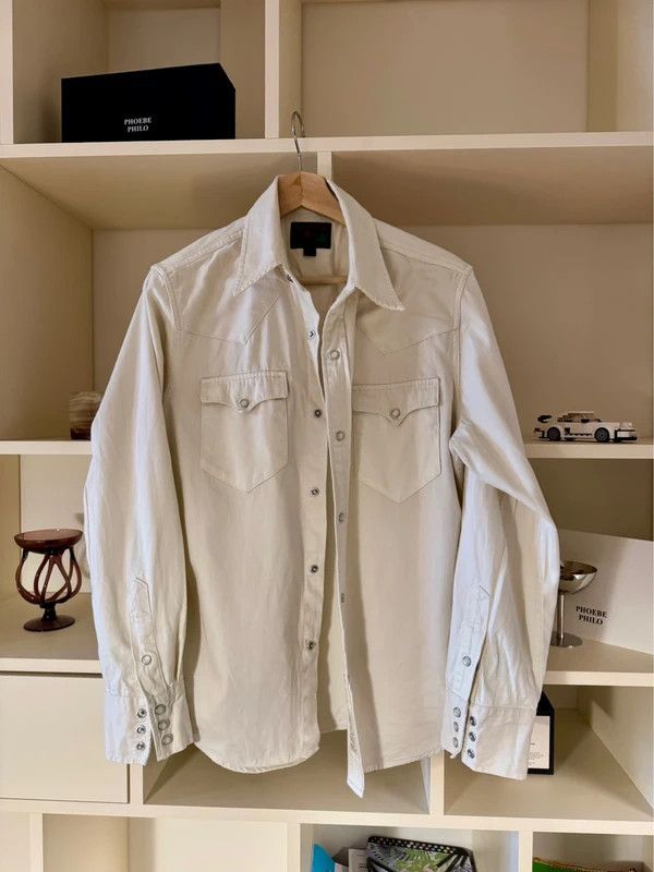 Warehouse & Co. Cowboy shirt cream Size US M / EU 48-50 / 2 - 1 Thumbnail