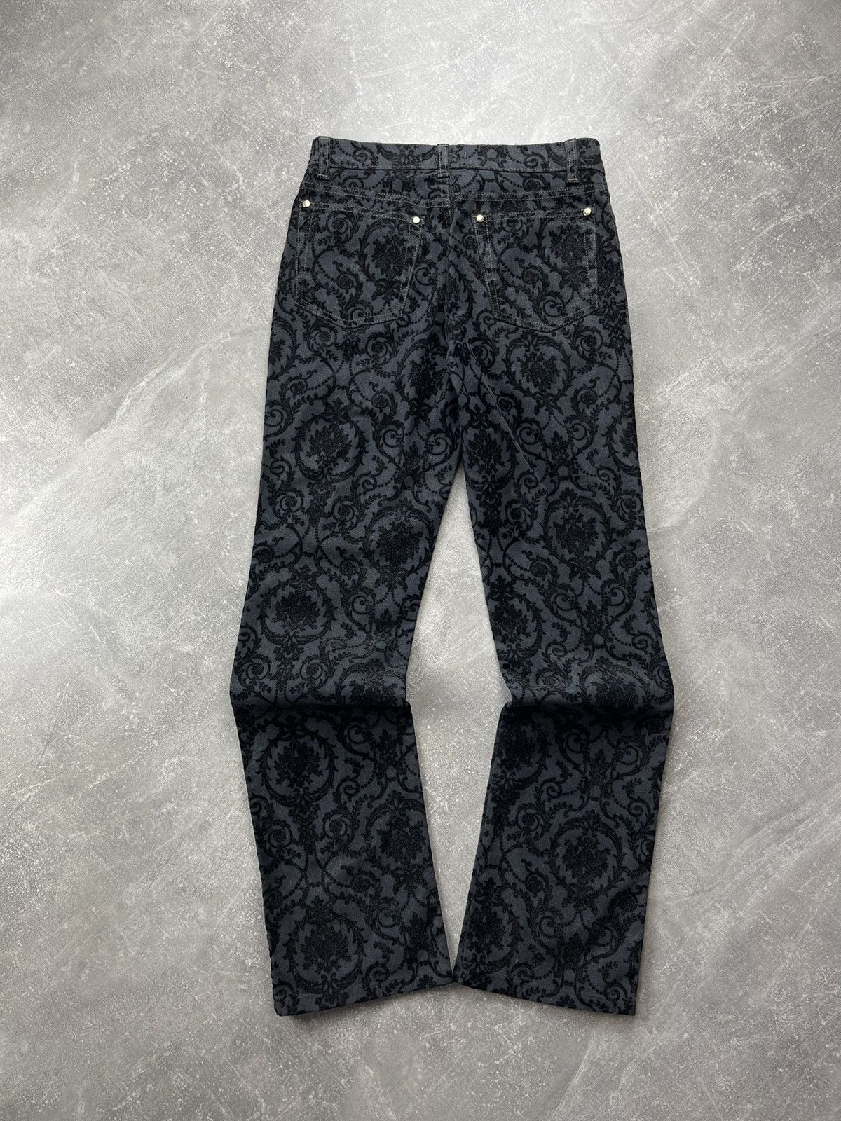 Just Cavalli Roberto Cavalli Archives Damask Baroque Pattern Pants 2000s Size 28" / US 6 / IT 42 - 2 Thumbnail