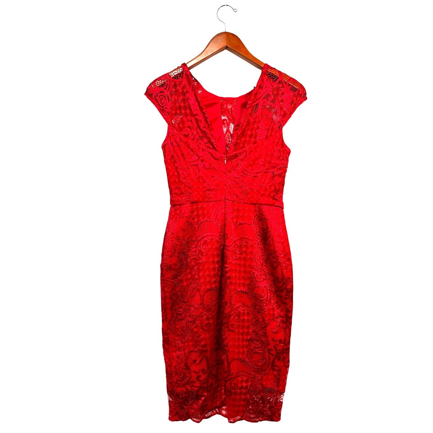 Guess Size 4 | GUESS Women’s Lace Cap Sleeve Sheath Pencil Dress Size S / US 4 / IT 40 - 3 Thumbnail
