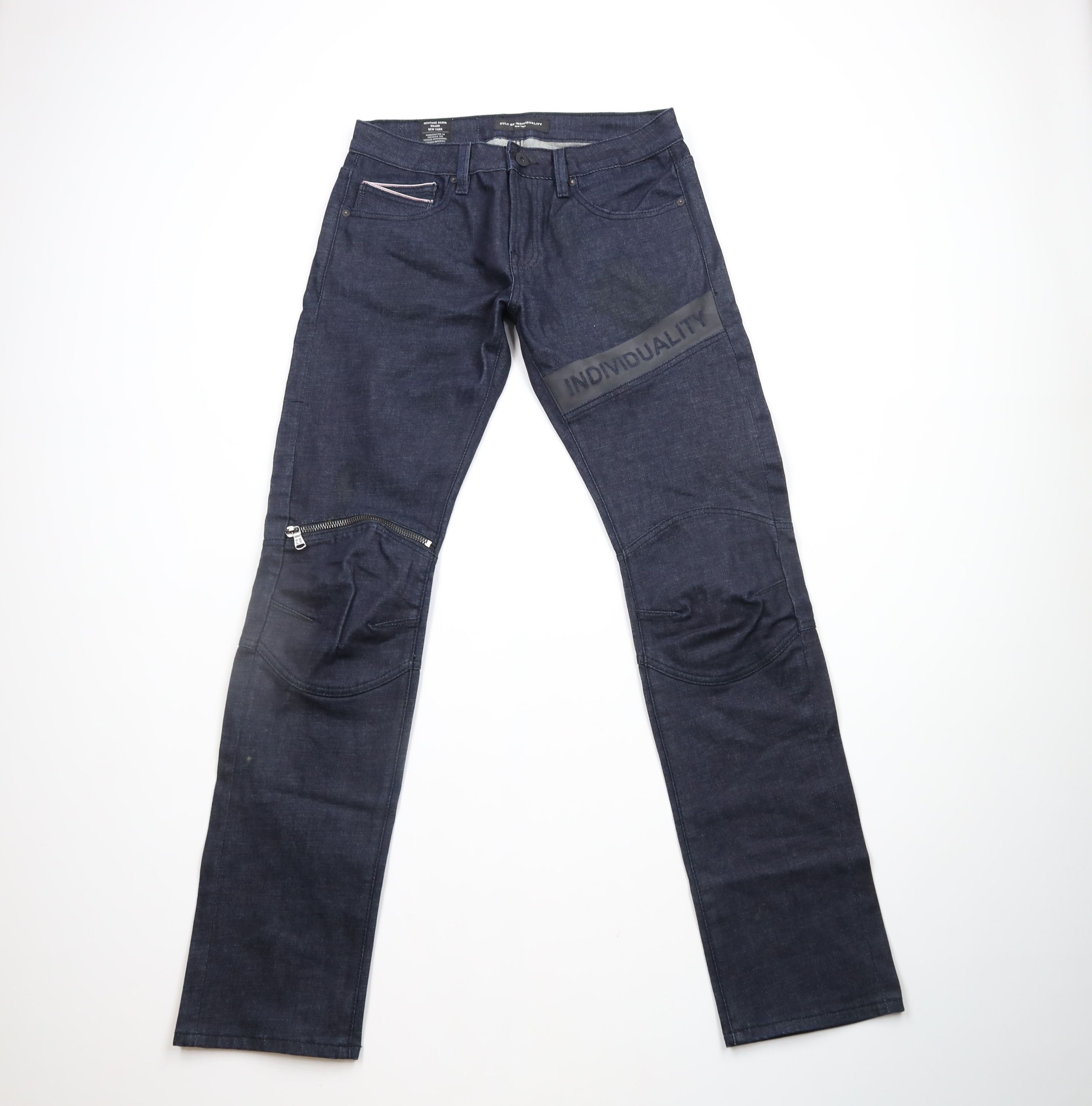 Cult Of Individuality × Vintage Cult of Individuality Denim Double Knee Greaser Moto Jeans Size US 32 / EU 48 - 1 Thumbnail