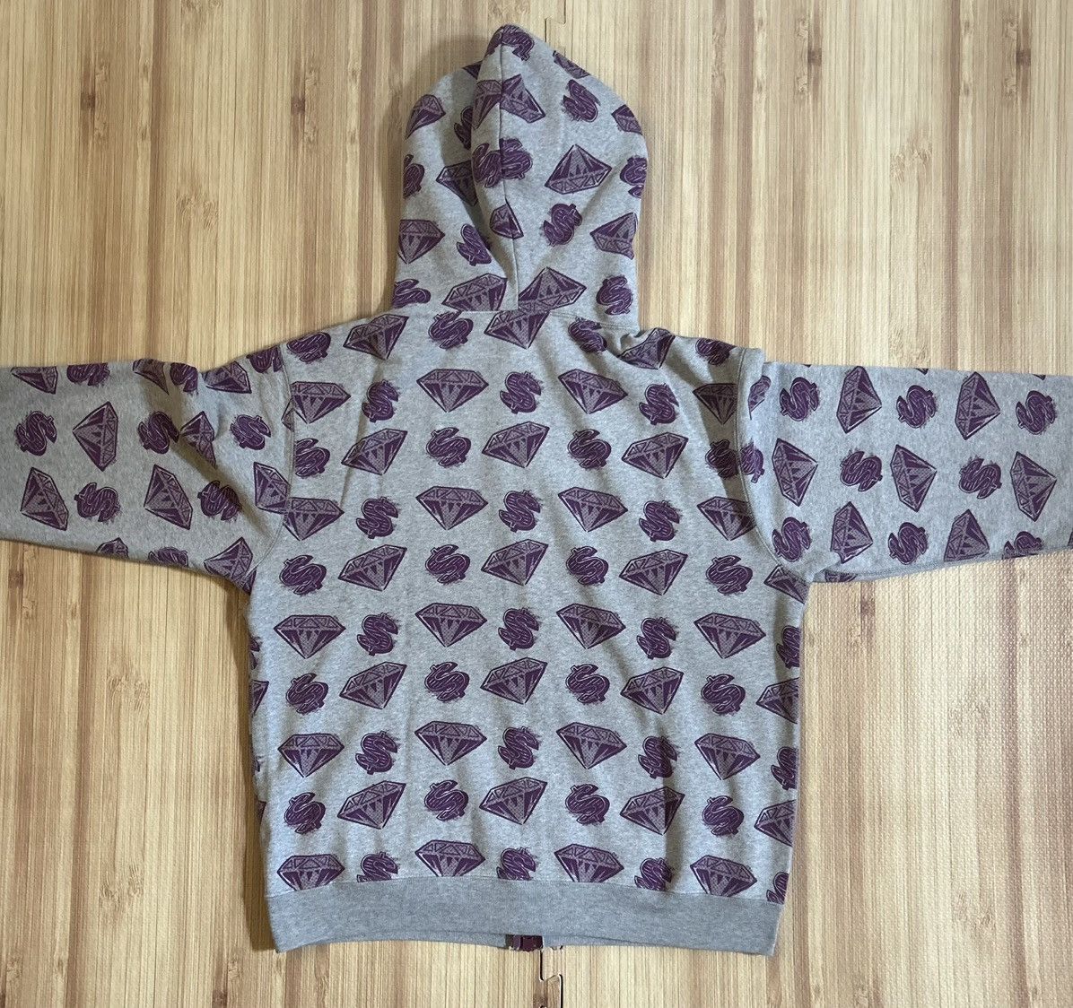 Billionaire Boys Club Og BBCICECREAM Diamonds and dollars fullzip purple grey M Size US M / EU 48-50 / 2 - 2 Thumbnail