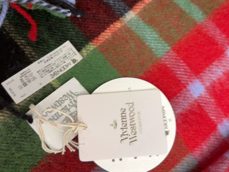Vivienne Westwood Vivienne Westwood Wool scarf, red and green checkered Size ONE SIZE - 2 Thumbnail