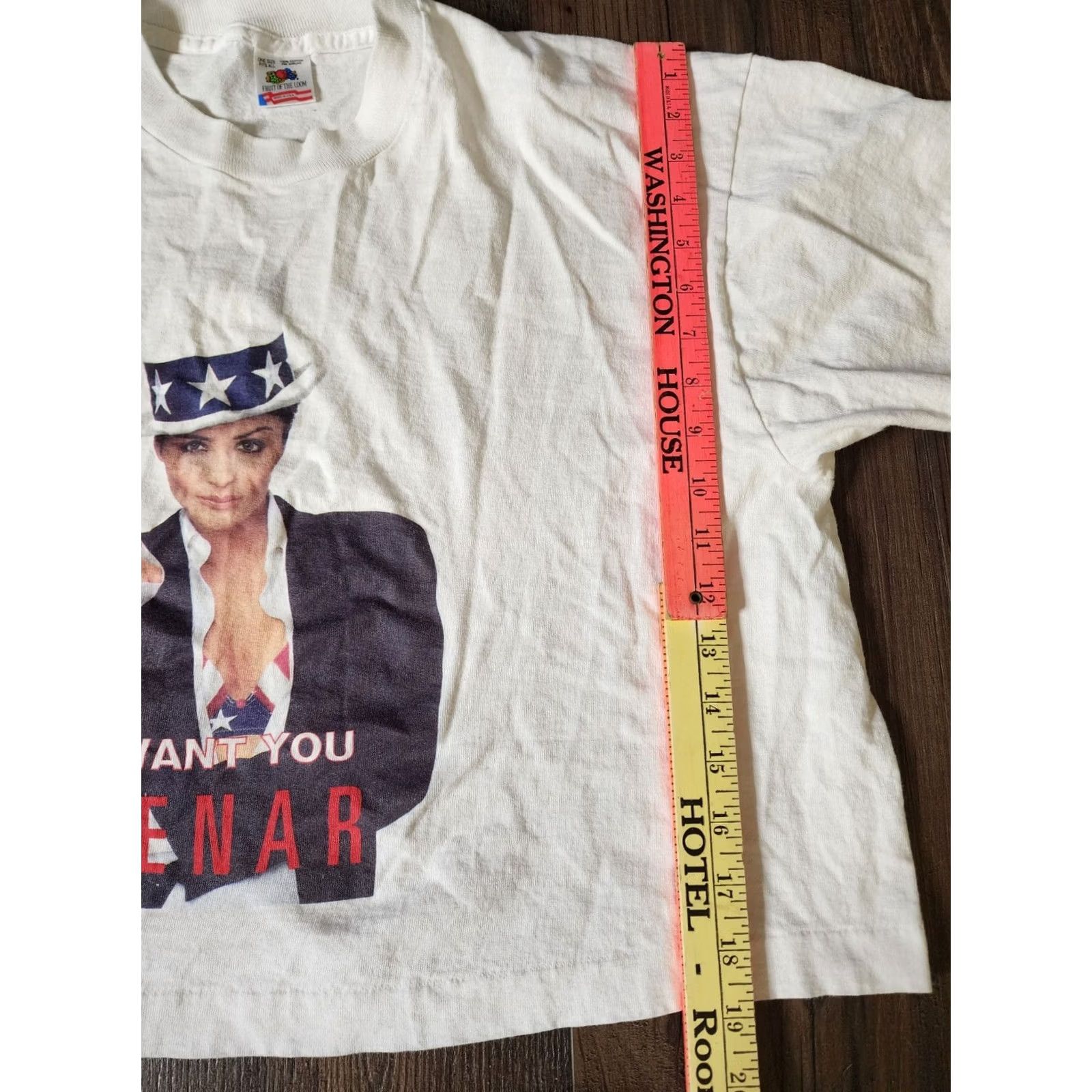 Fruit Of The Loom Vintage Uncle Sam I Want You Kenar Cropped T Shirt Size ONE SIZE - 4 Thumbnail