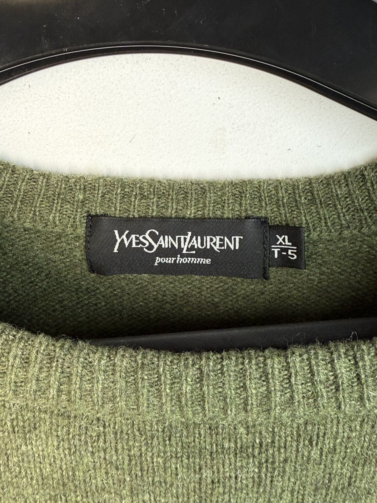Yves Saint Laurent 90s Wool YSL Sweater Green Soft knitted YSL Sweatshirt Size US XL / EU 56 / 4 - 4 Thumbnail