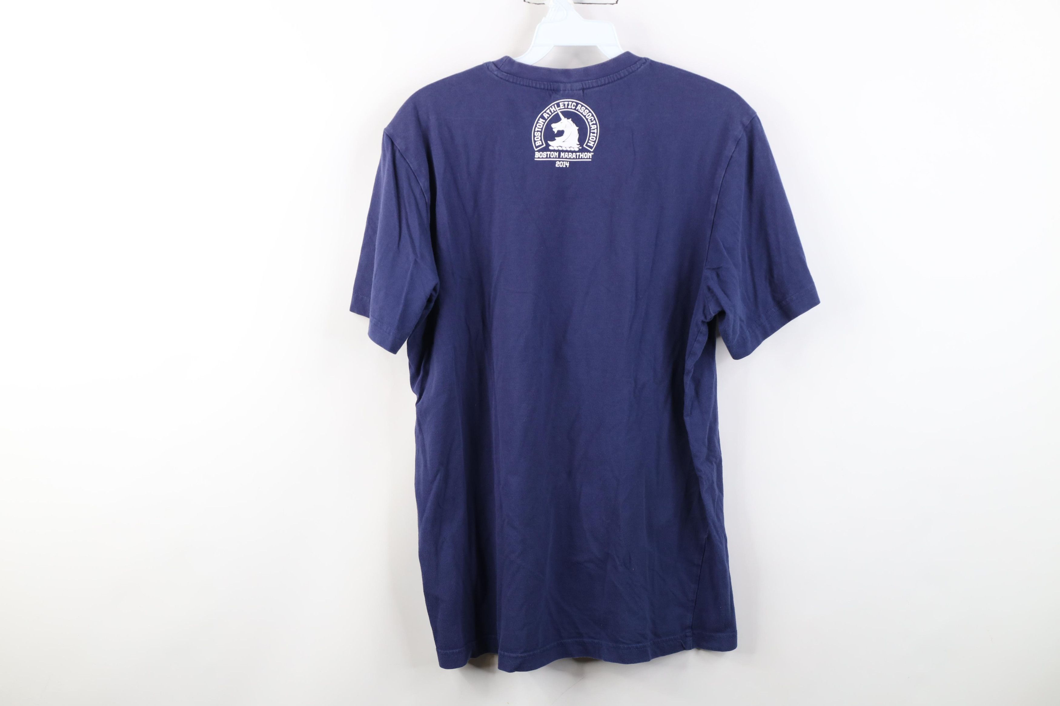 Adidas Y2K Adidas 2014 Boston Marathon Short Sleeve T-Shirt Blue Size US M / EU 48-50 / 2 - 12 Thumbnail