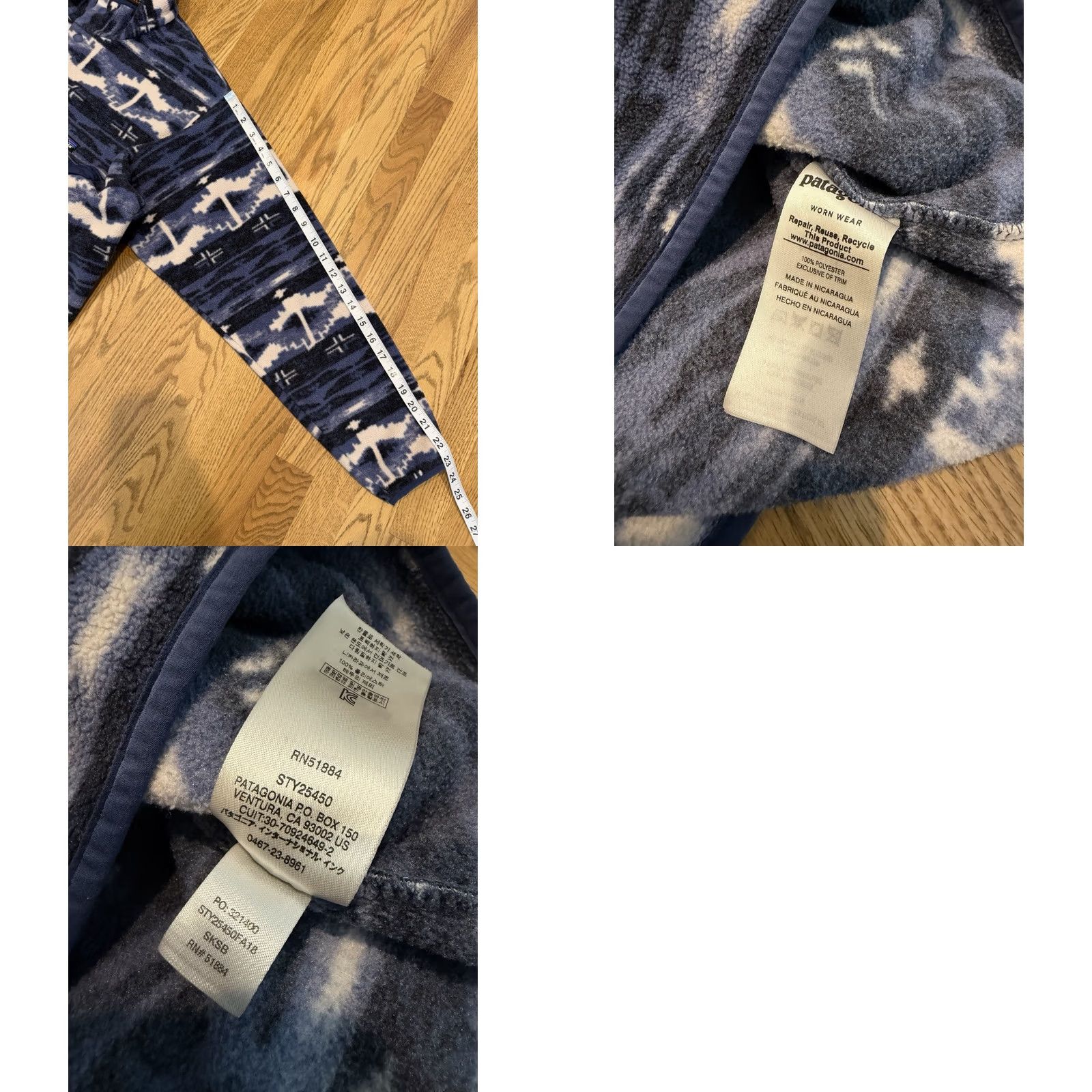 Patagonia Patagonia Snap T Fleece Jacket Mens M Blue Geometric 80s 90s Outdoor Hiking Classic Logo Pocket Collar Size US M / EU 48-50 / 2 - 8 Thumbnail