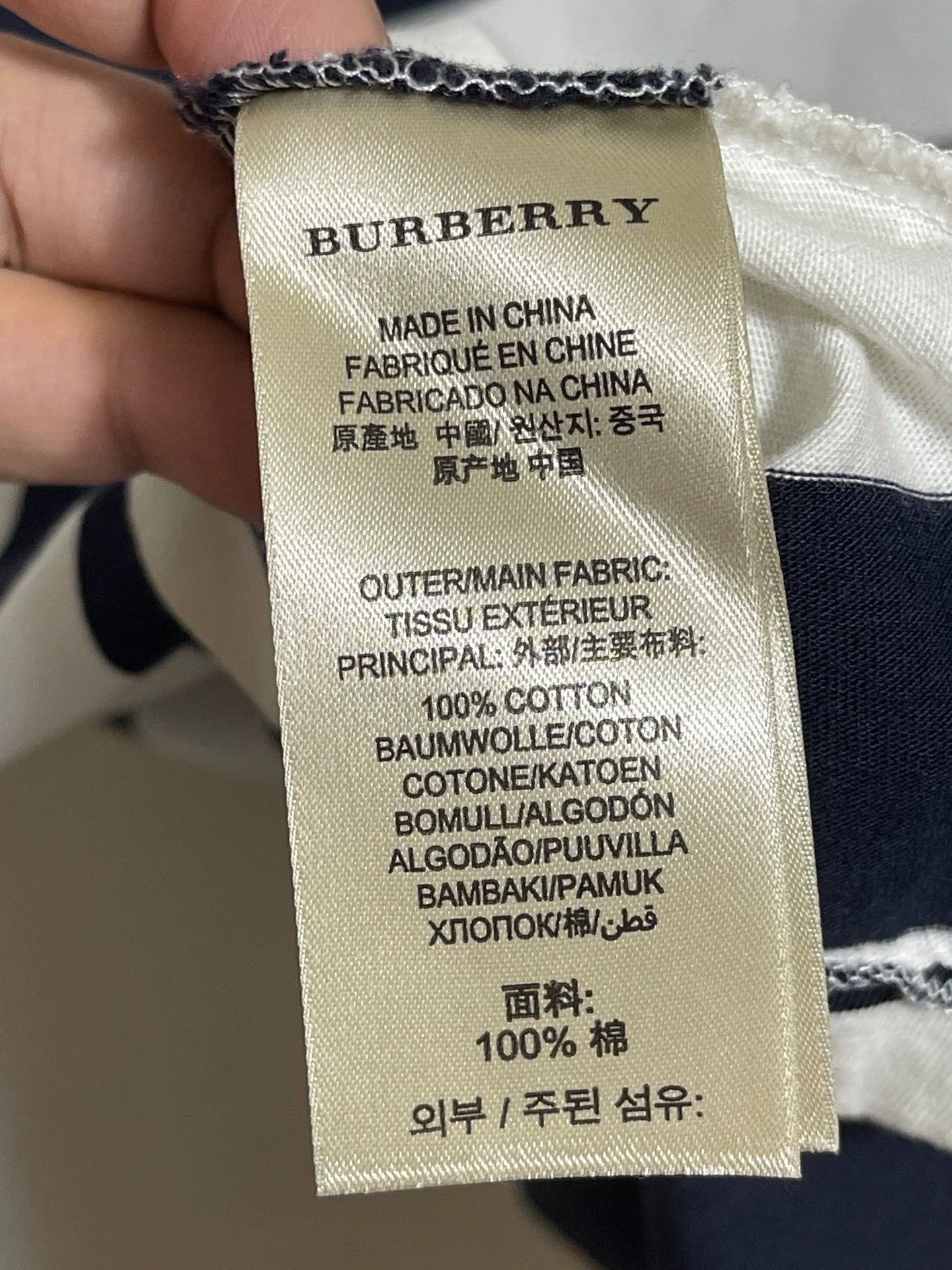Burberry Burberry Oversized Striped Short Sleeve T-Shirt L Size US L / EU 52-54 / 3 - 6 Thumbnail