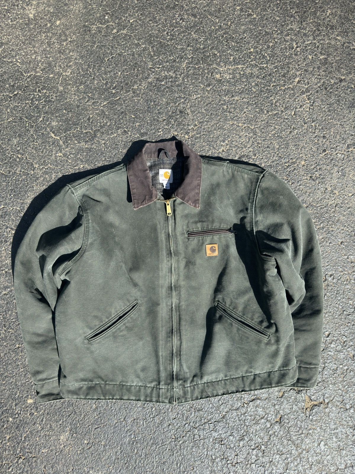 image of Carhartt Detroit Jacket Vintage J97 Mos Green, Men's (Size XL)