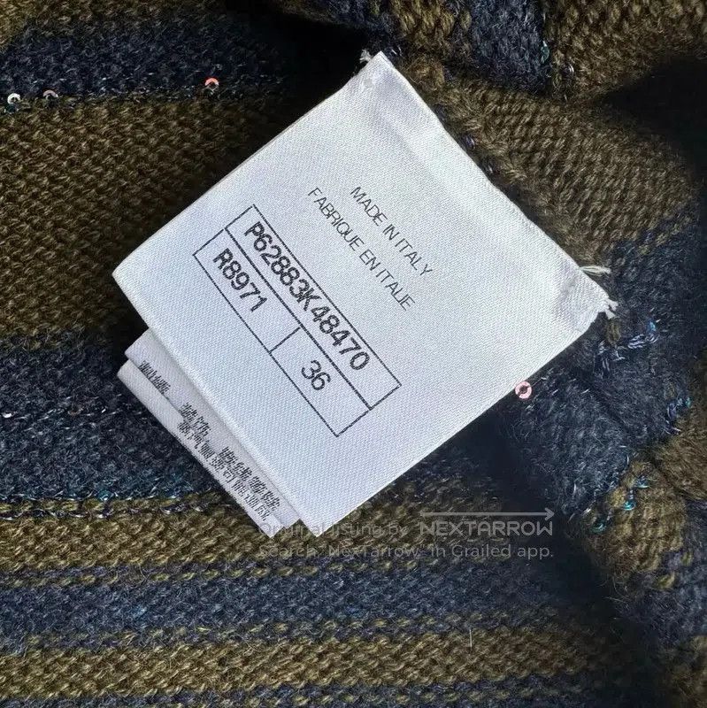 Chanel Chanel Black Women's Cardigan with Stripes . Size M / US 6-8 / IT 42-44 - 4 Thumbnail