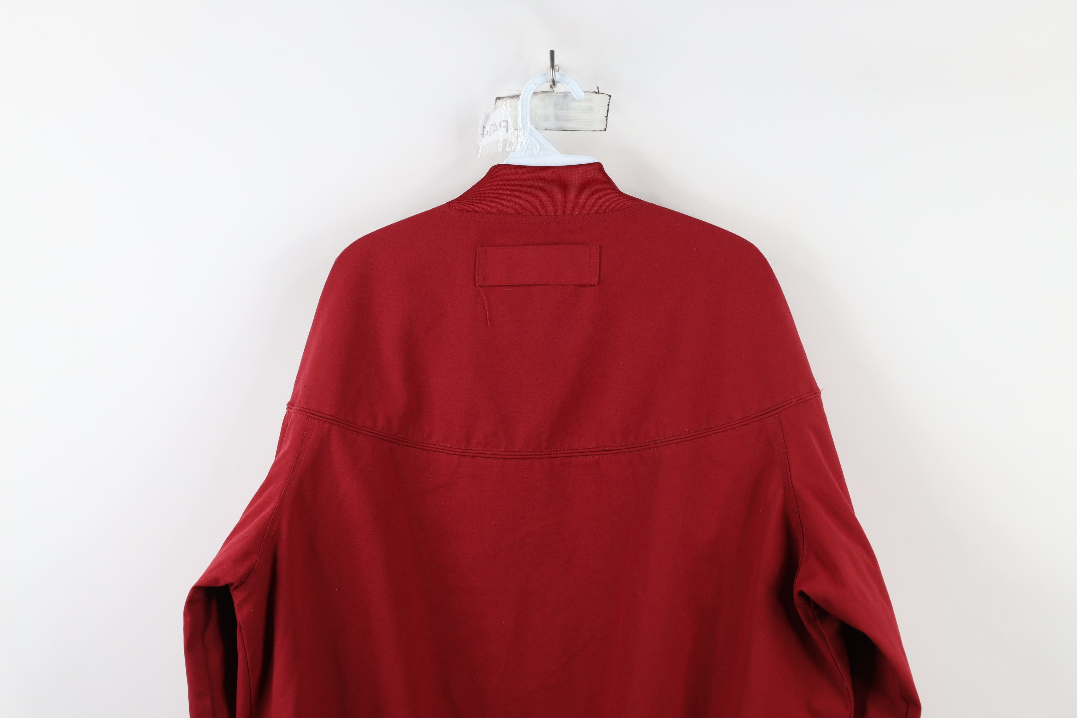 Vintage Vintage 90s Streetwear Blank Full Zip Cafe Bomber Jacket Red Size US L / EU 52-54 / 3 - 15 Thumbnail