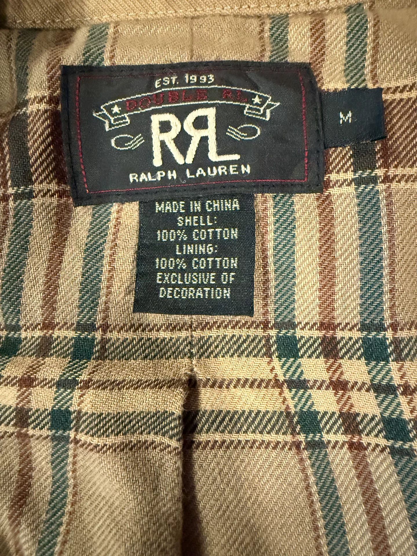RRL Ralph Lauren RRL Ralph Lauren Khaki Cotton Jacket Size US M / EU 48-50 / 2 - 3 Thumbnail