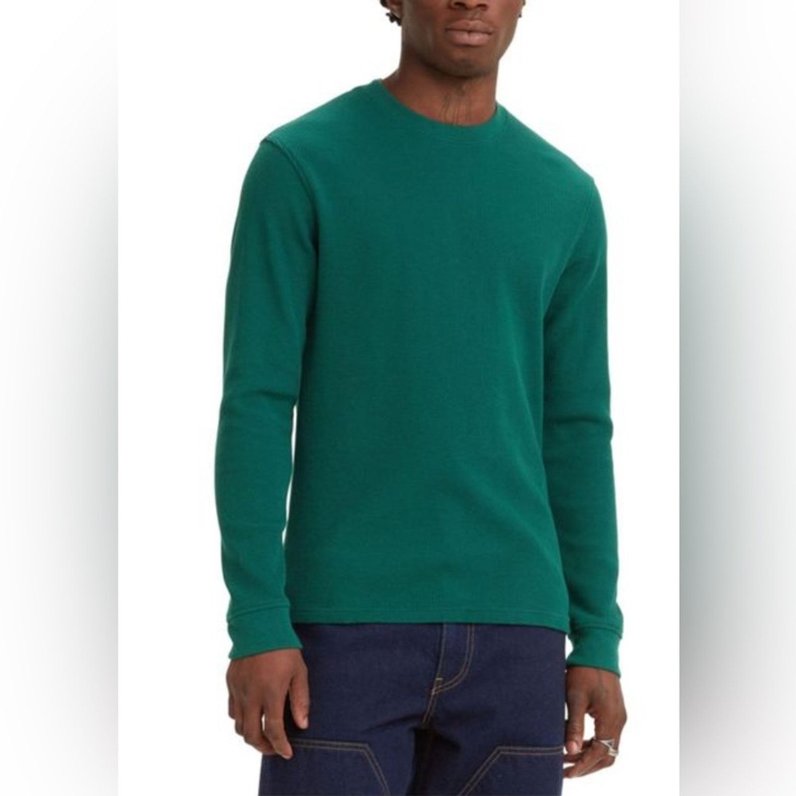 Merona Merona Green Long Sleeve Waffle Shirt Size US XL / EU 56 / 4 - 1 Thumbnail