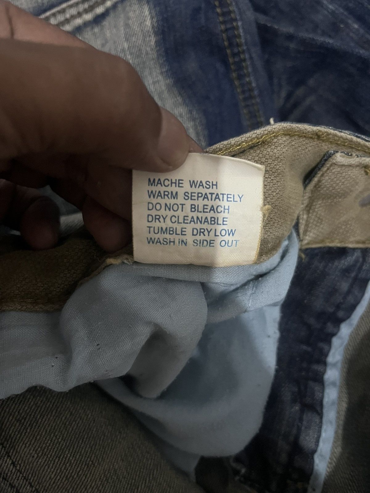 Isamu Katayama Backlash Vintage Y2K Biker Jeans", "Distressed Faded Denim" Size US 32 / EU 48 - 13 Thumbnail