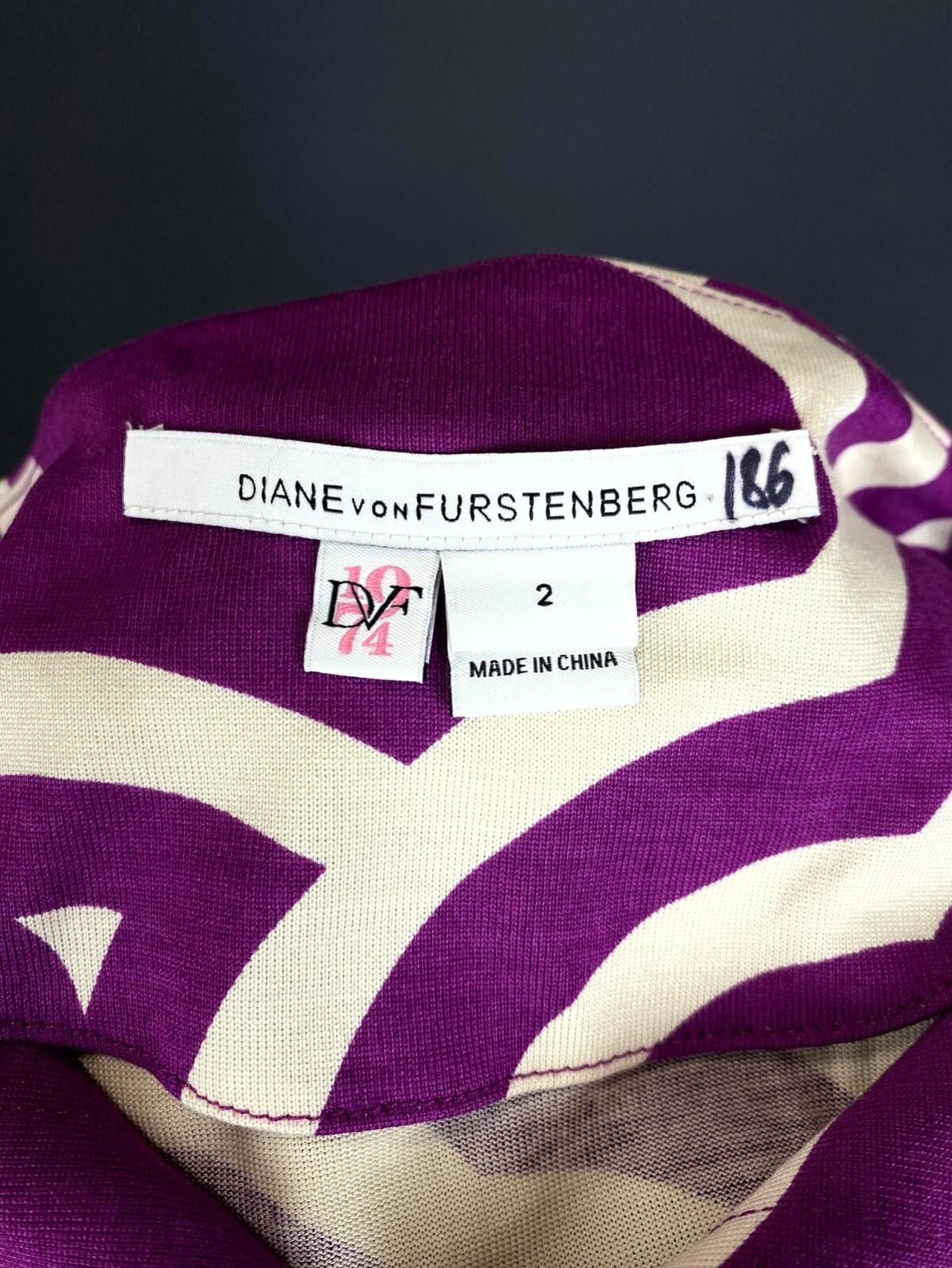Diane von Furstenberg Diane Van Furstenberg Purple Desiner Midi Dress Size 2 Size XS / US 0-2 / IT 36-38 - 11 Thumbnail