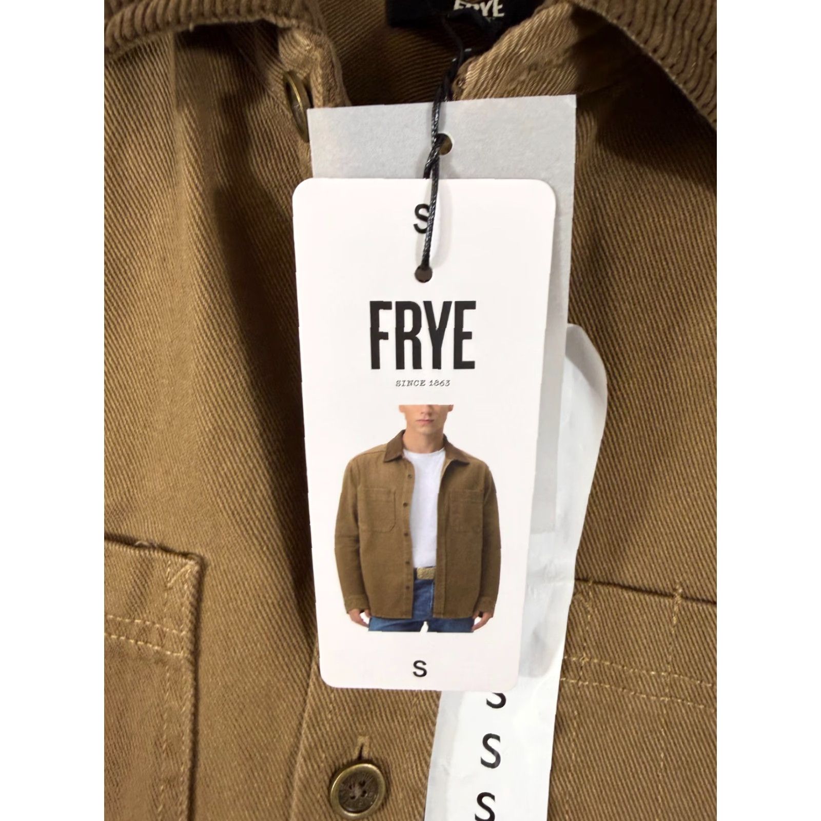 Frye Frye Barn Shacket Shirt Jacket Mens S Brown Corduroy Button Front NWT Size US S / EU 44-46 / 1 - 5 Thumbnail