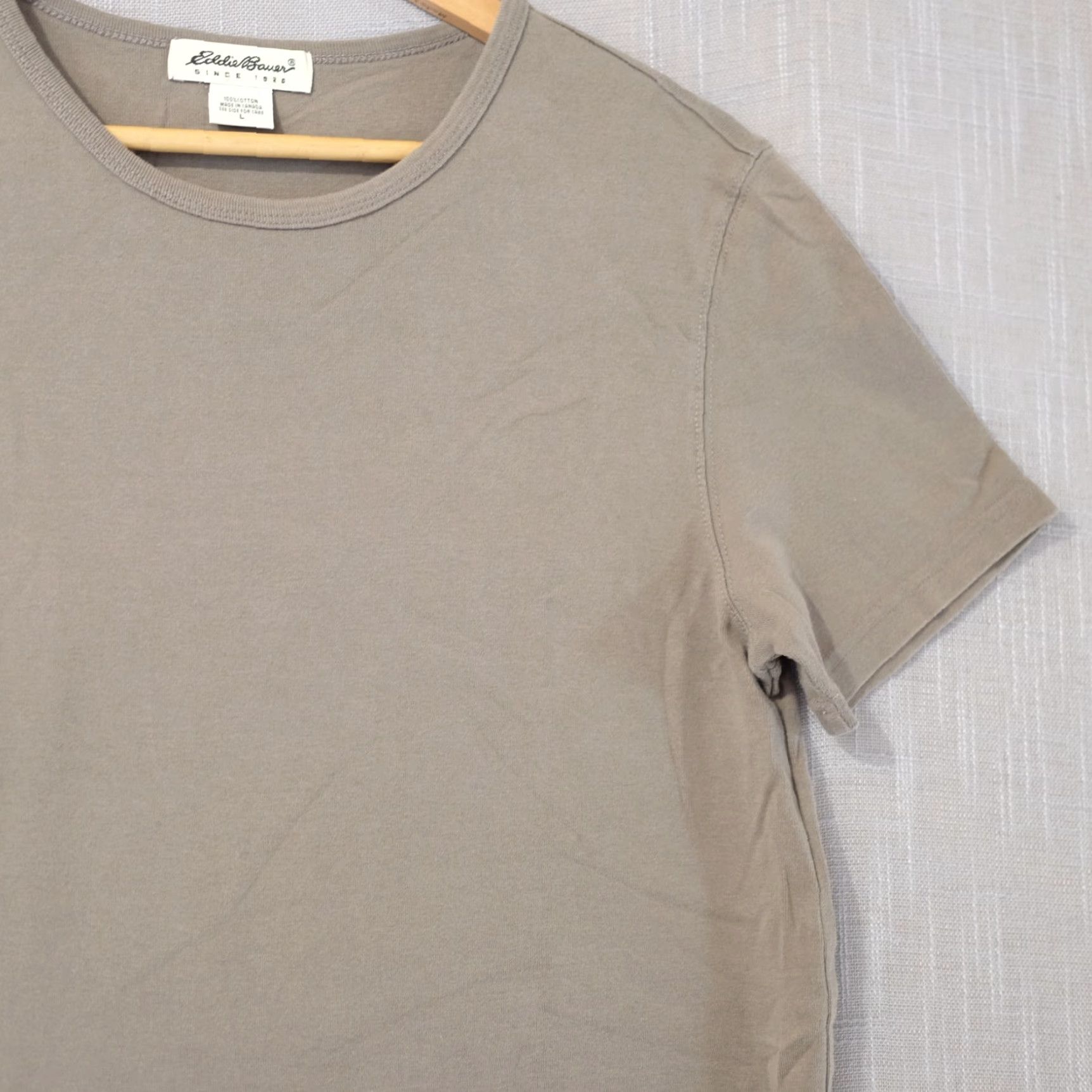 Eddie Bauer Eddie Bauer Green Crew Neck Short Sleeve 100% Cotton T-Shirt Womens L #A16-12 Size L / US 10 / IT 46 - 3 Thumbnail