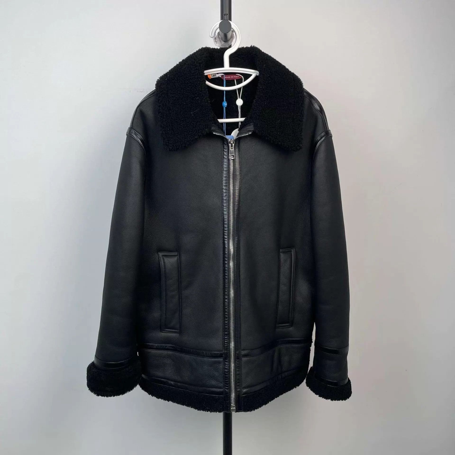 Gucci Gucci 98 new cashmere leather jacket 44 black Size US S / EU 44-46 / 1 - 1 Thumbnail