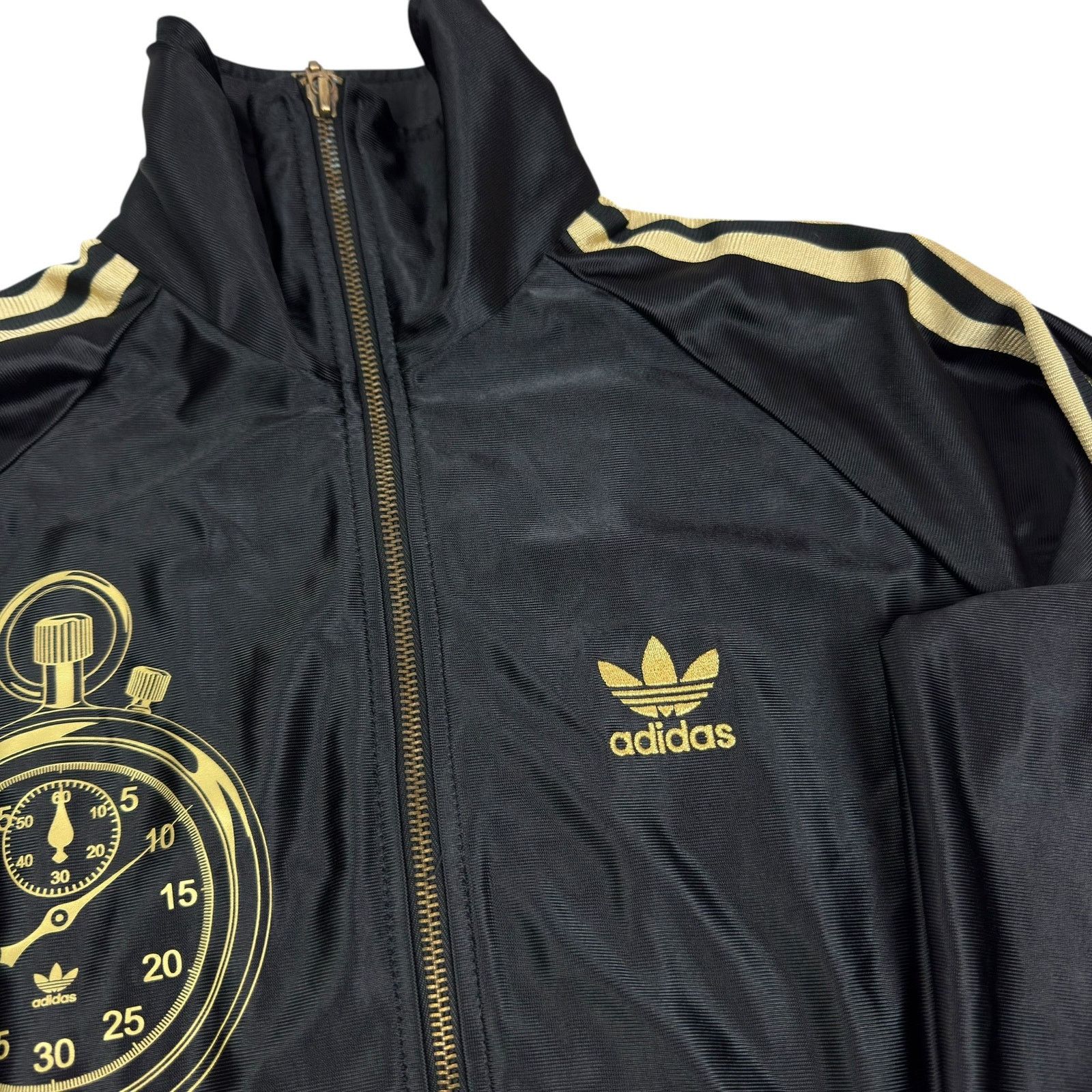 Adidas Adidas Men's Black Yellow 3-Stripes Full Zip Track Jacket XS Size US XS / EU 42 / 0 - 4 Thumbnail