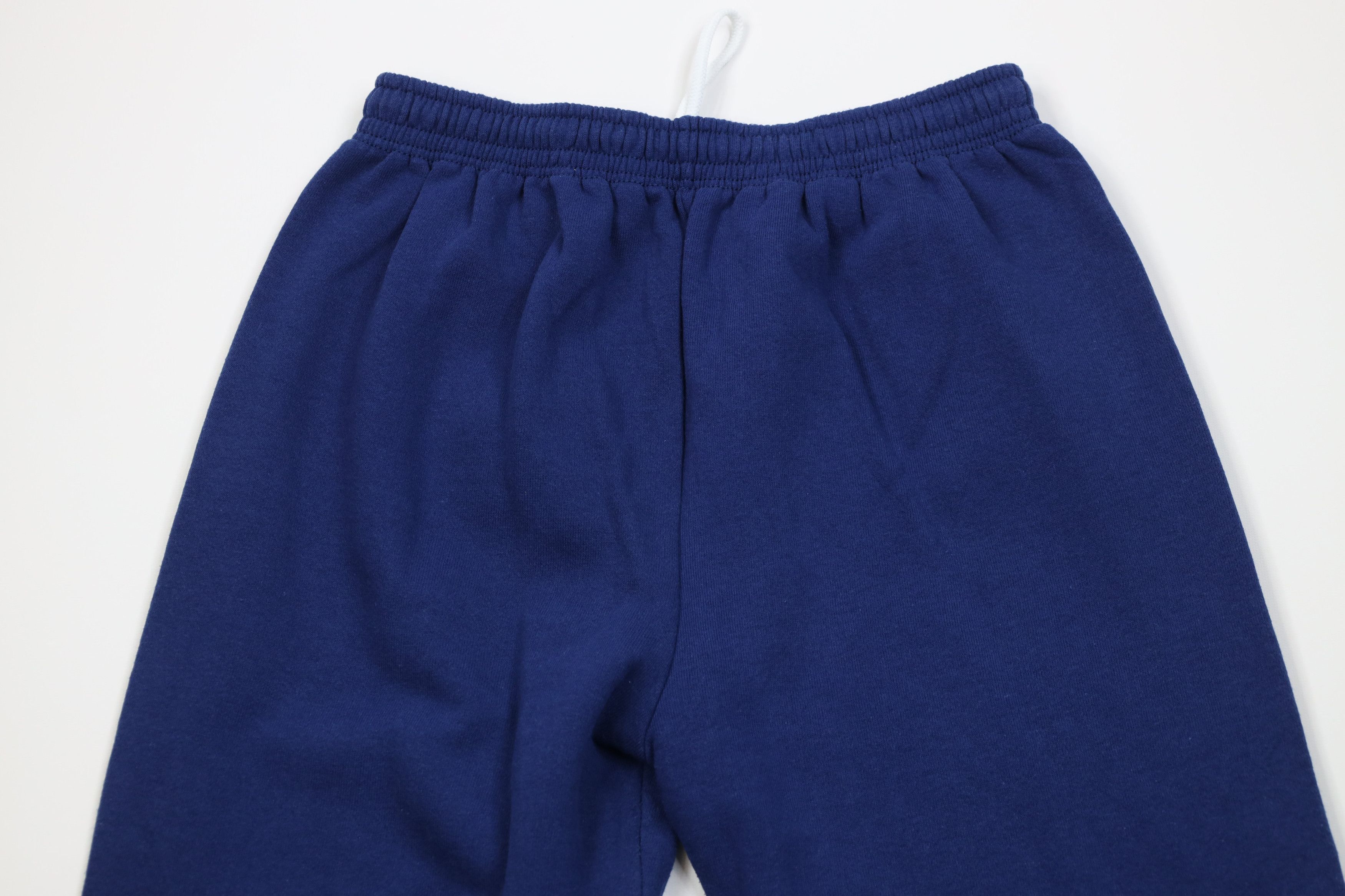Vintage Vintage 90s Streetwear Faded Blank Sweatpants Pants Blue USA Size US 36 / EU 52 - 2 Thumbnail