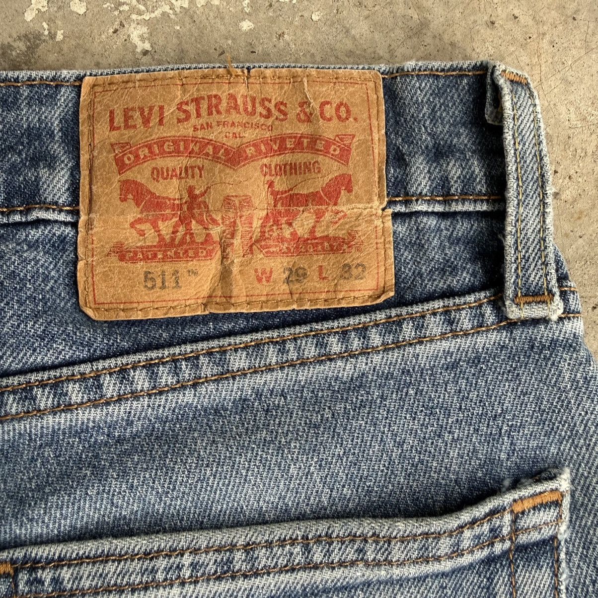 Levi's W30x30.5 Vintage Levi's 511 Faded Ripped Denim Jean Pants Size US 30 / EU 46 - 15 Thumbnail