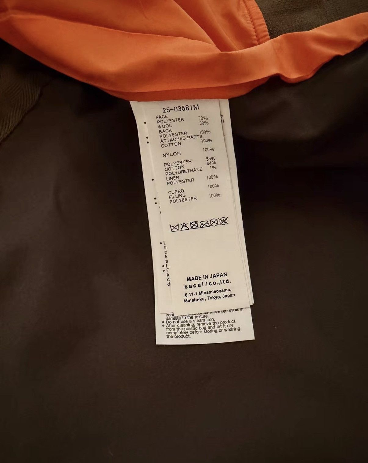 Sacai Sacai 25SS suiting bonding mix Paneled suit cotton jacket Size US S / EU 44-46 / 1 - 4 Thumbnail