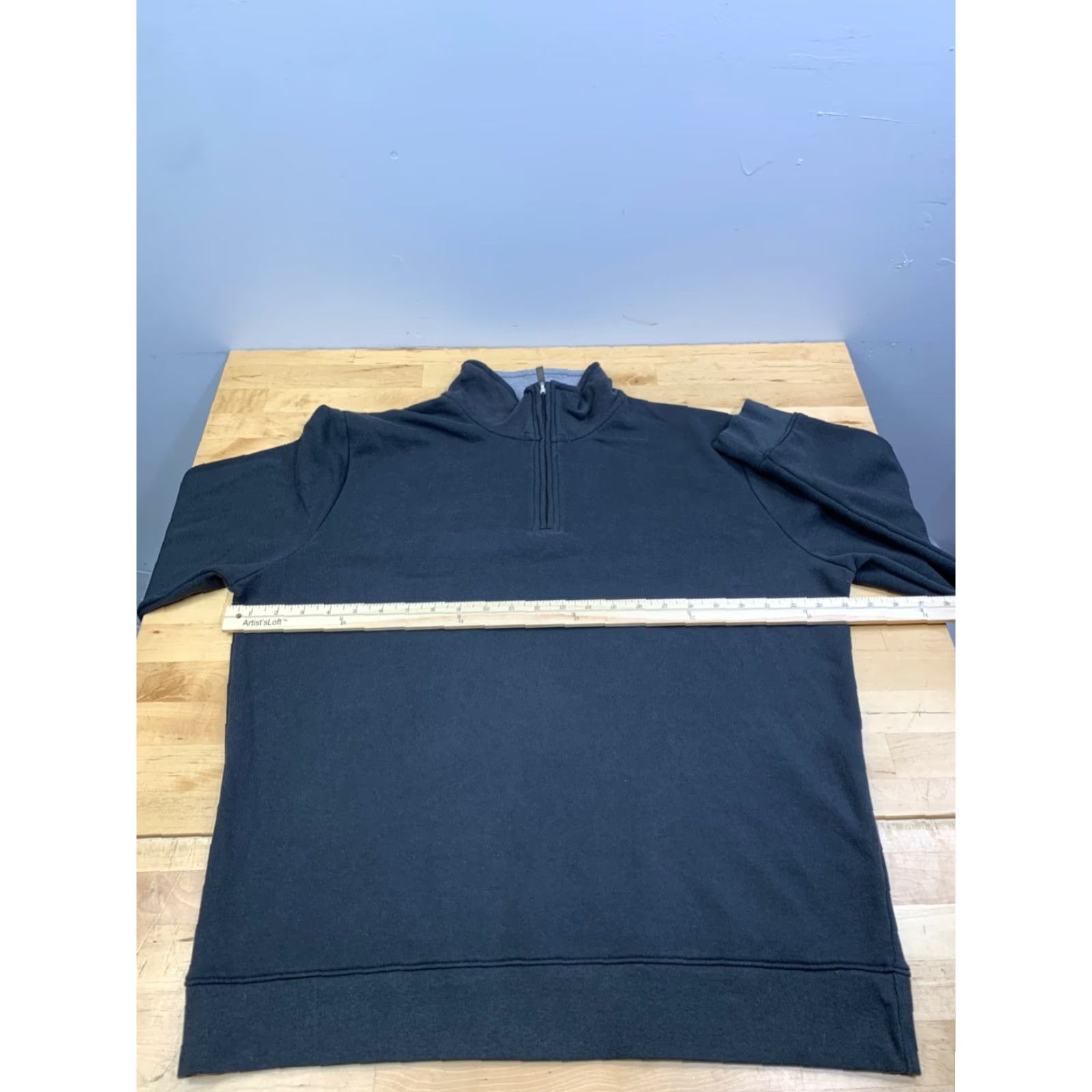Saks Fifth Avenue Saks Fifth Avenue Sweatshirt Mens XL Black Preppy Mock Neck Zipper Pullover Casual Vintage No Size US XL / EU 56 / 4 - 5 Thumbnail